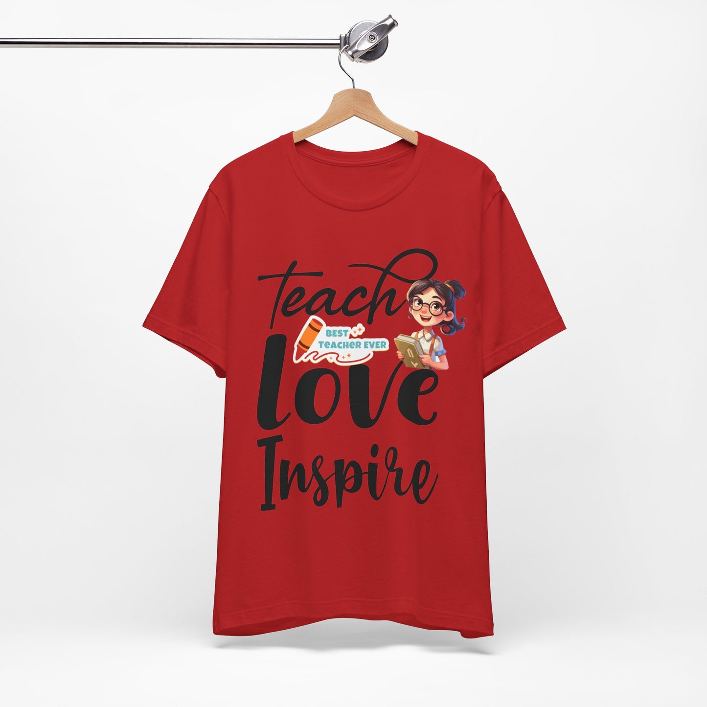 Teach Love Inspire T-shirt, Hello Teacher T-Shirt, Back To School T-Shirt, Teach Love Inspire Teacher Shirt, Teacher Back To school unisex jersey short sleeve.First Day Vibes T-Shirt.