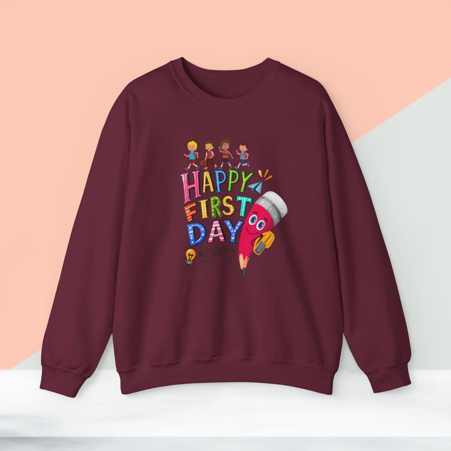 We Love Teachers Sweatshirt, Back To school unisex heavy blend crewneck sweatshirt, Teacher Back To school Sweatshirt. First Day Vibes Sweatshirt.