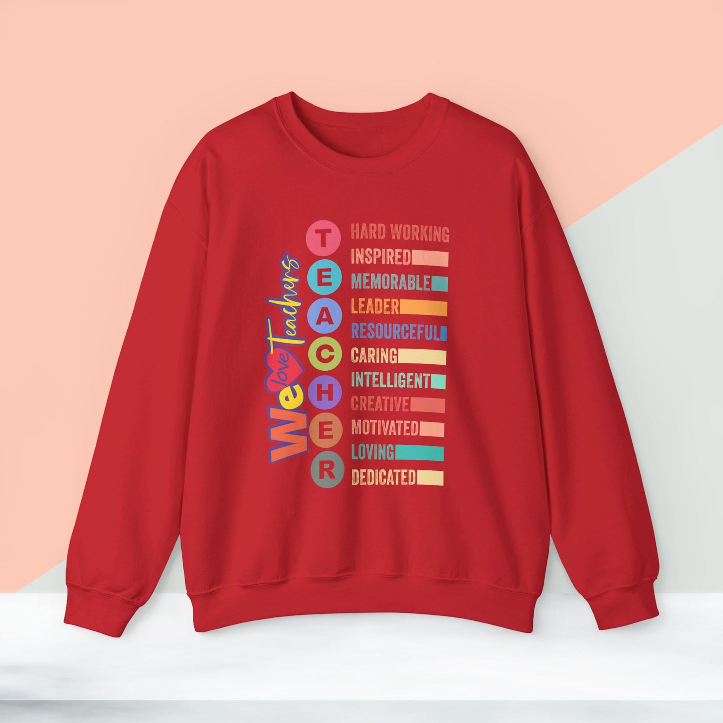 Back To school unisex heavy blend crewneck sweatshirt, We Love Teachers Sweatshirt,Teacher Back To school Sweatshirt. First Day Vibes Sweatshirt.