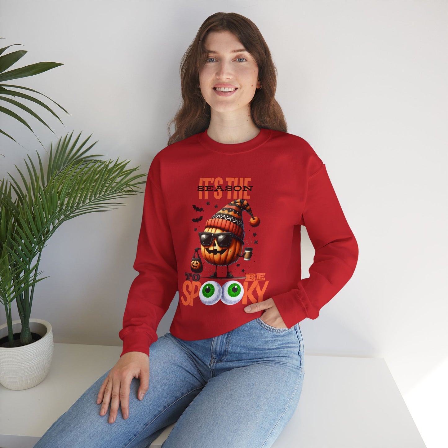 It's Time To Be Spooky Halloween Sweatshirt, Happy Halloween Sweatshirt - Unisex Heavy Blend Crewneck, Halloween Sweatshirt, Cute Spooky Ghost sweatshirt.