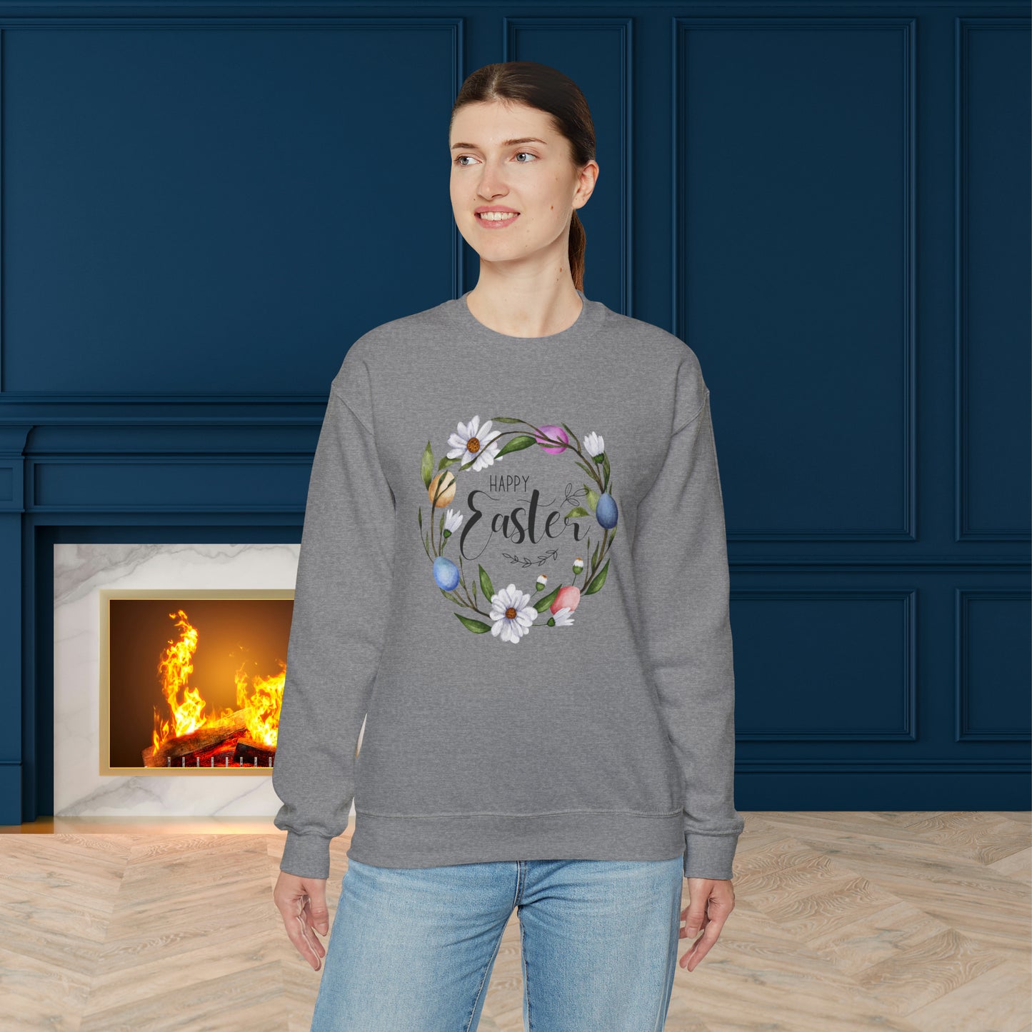 Happy easter Unisex Crewneck Sweatshirt
