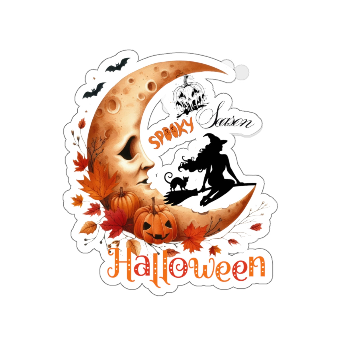 Stay Spooky Halloween Kiss-Cut Stickers, Spooky Vibes Happy Halloween Kiss-Cut Stickers, Happy Halloween Kiss-Cut Stickers, Spooky Season Kiss-Cut Stickers, Trick Or Treat Halloween Kiss-Cut Stickers.