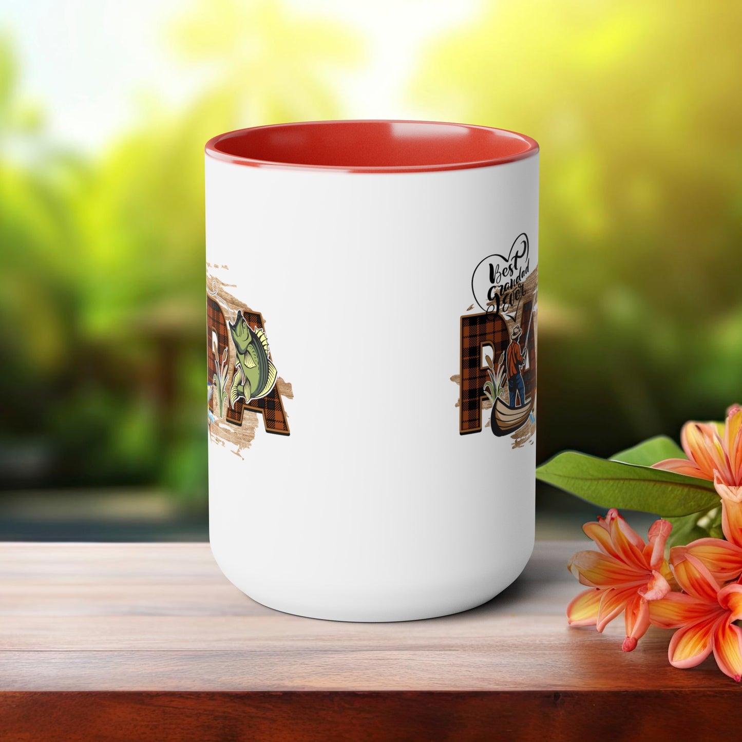 Happy father's dayTow-Tone Coffee Mug.15oz, Gift for Papa, Coffee Mug For Papa.