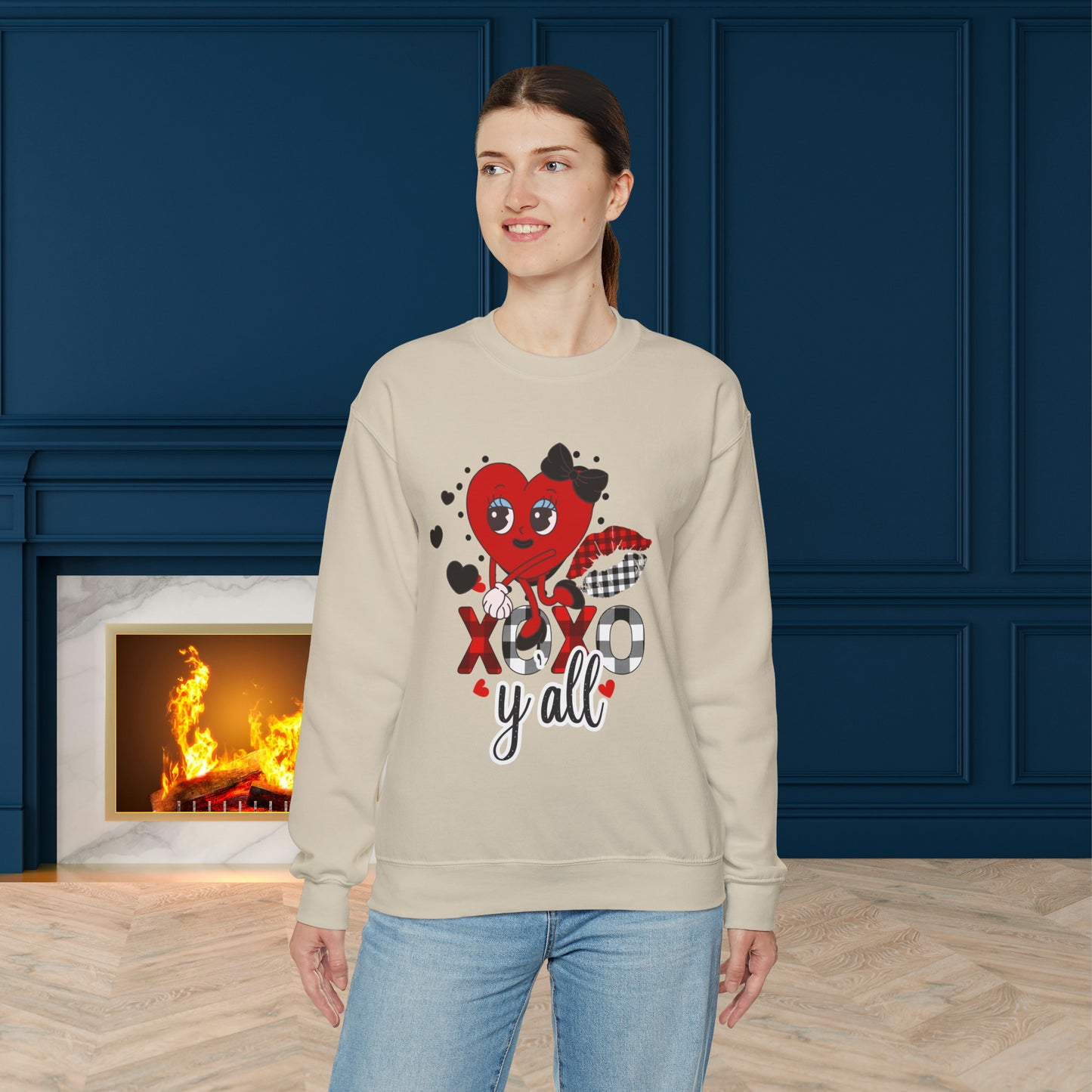 Happy valentines day Unisex Heavy Blend™ Crewneck Sweatshirt