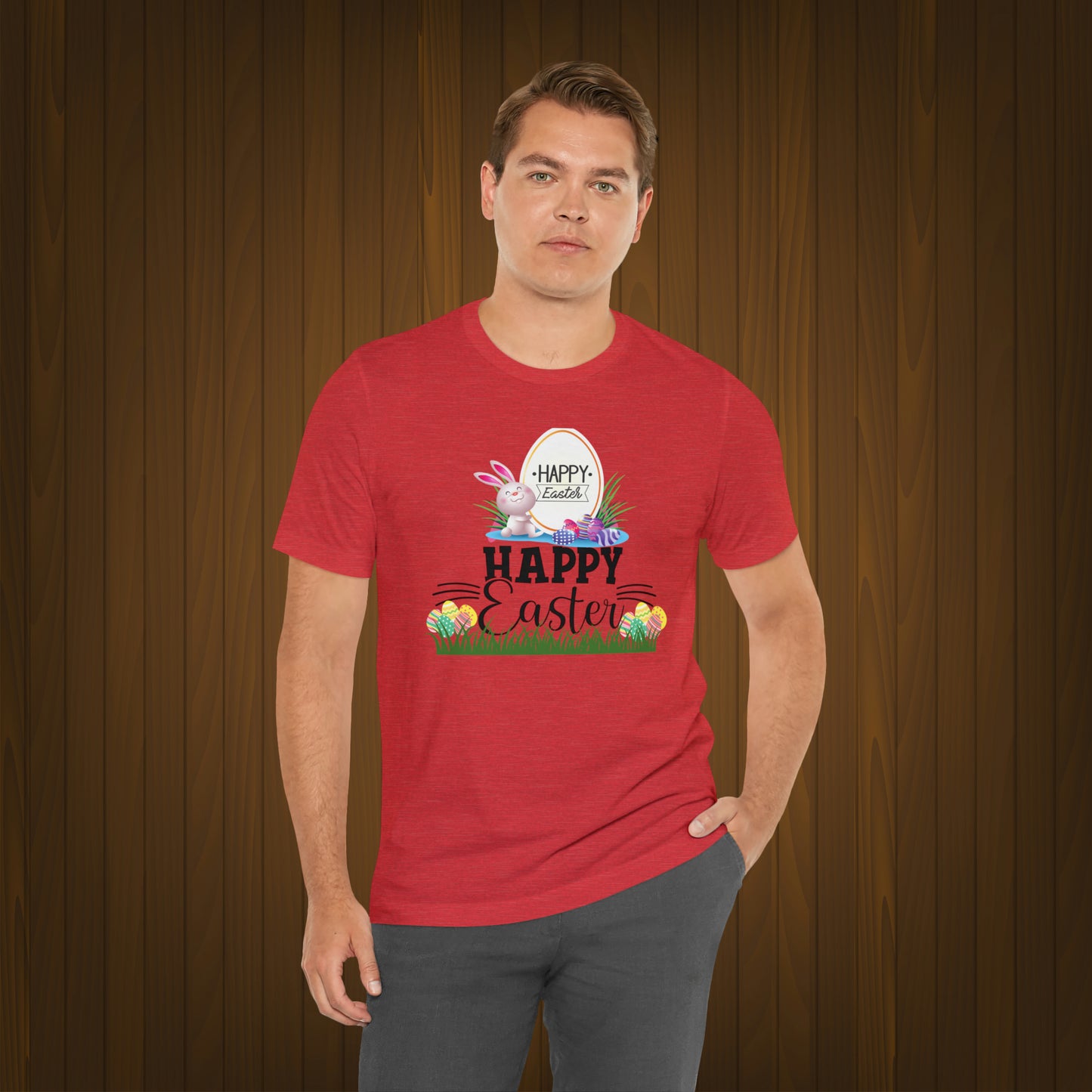 Happy Easter Unisex Jersey Short Sleeve Tee