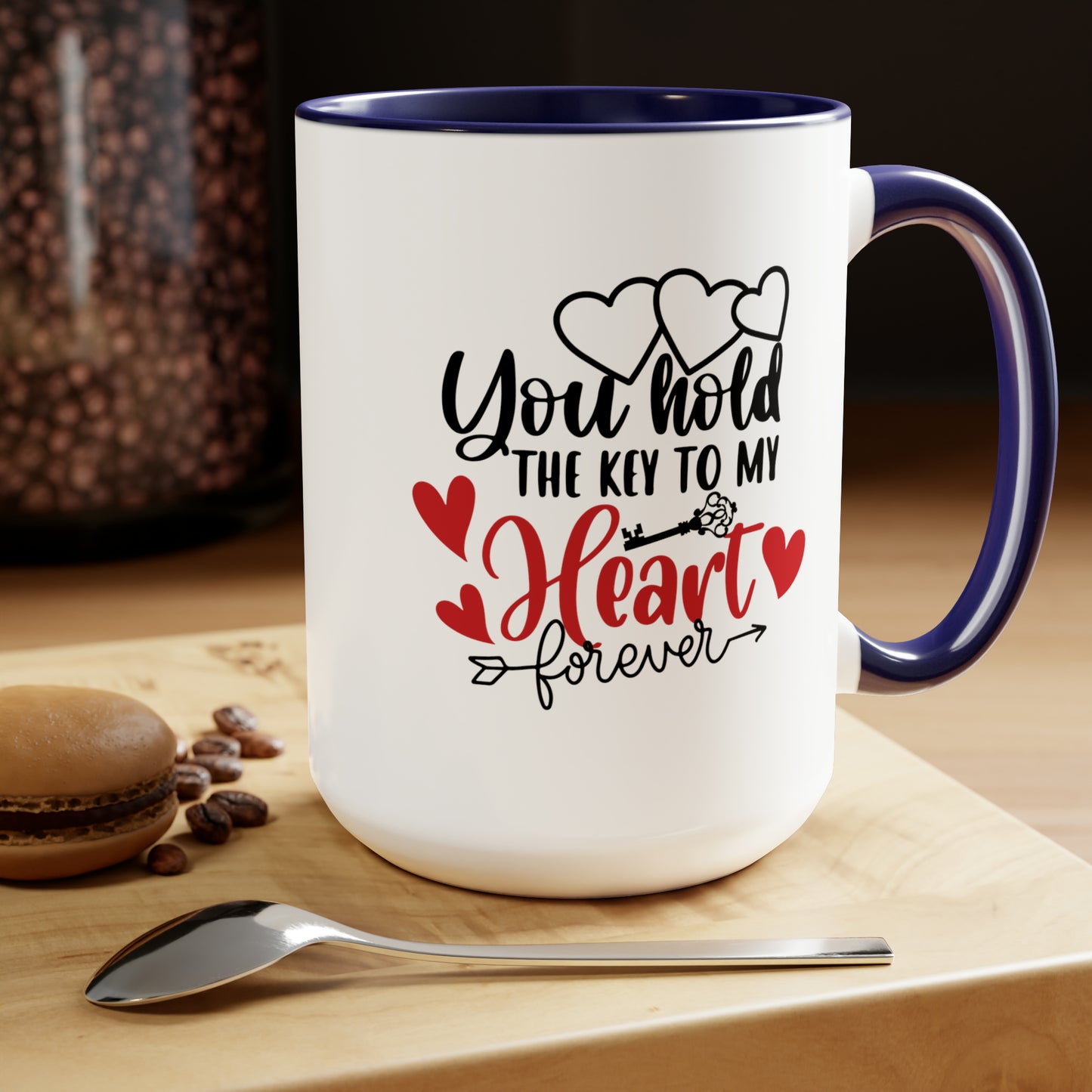 Happy valentines day Two-Tone Coffee Mugs, 15oz
