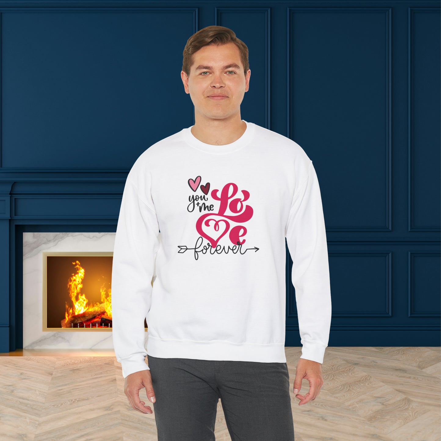 Happy valentines day Unisex Heavy Blend™ Crewneck Sweatshirt
