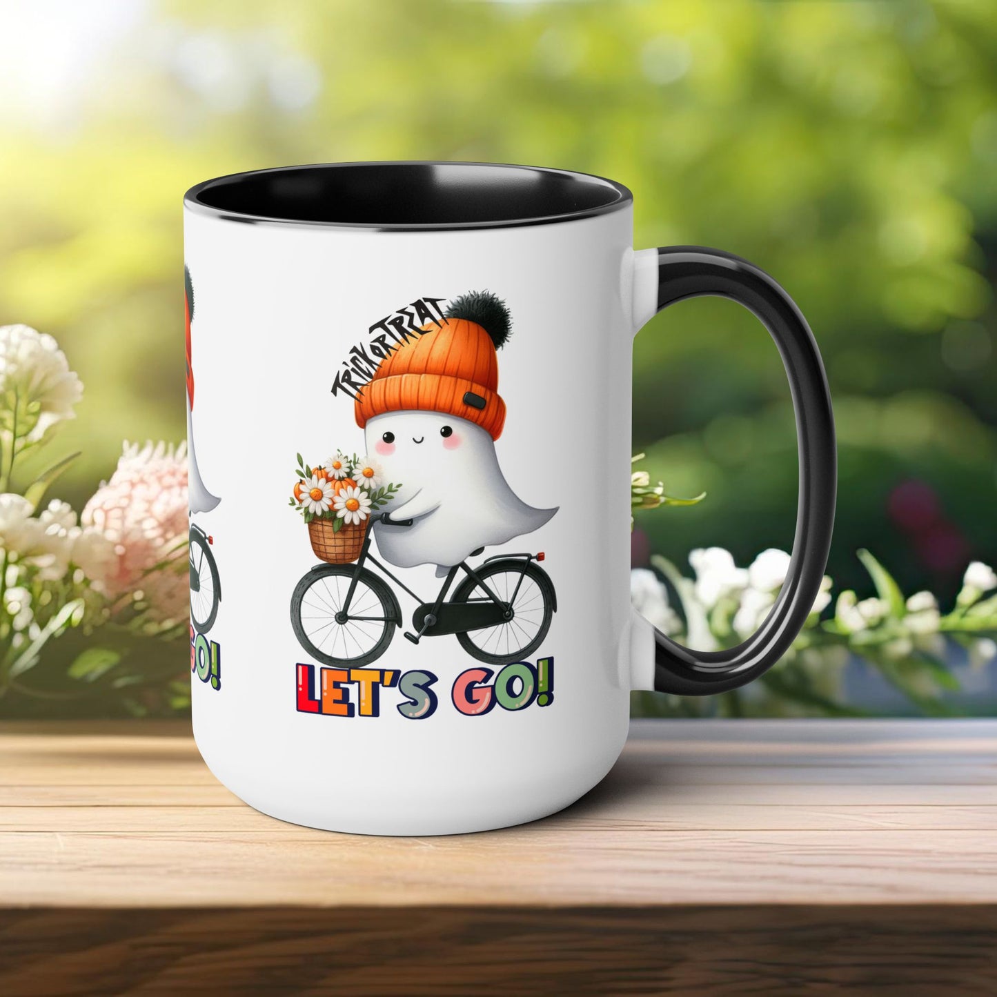 Happy Halloween Coffee Mug, Let's Go Halloween Coffee Mug, Trick or Treat Halloween Coffee Mug, Cute Ghost Coffee Mug, Spooky Season Halloween Coffee Mug.