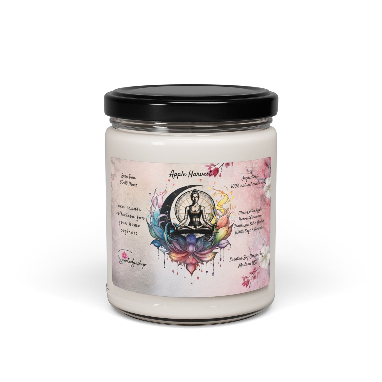 Yoga Scented Soy Candle, 9oz,Yoga , CuteCandle, Mindful Gift, Yoga lovers candle, Yoga Instructor Gift, Gift For Yoga lovers, Gift For Yogi.