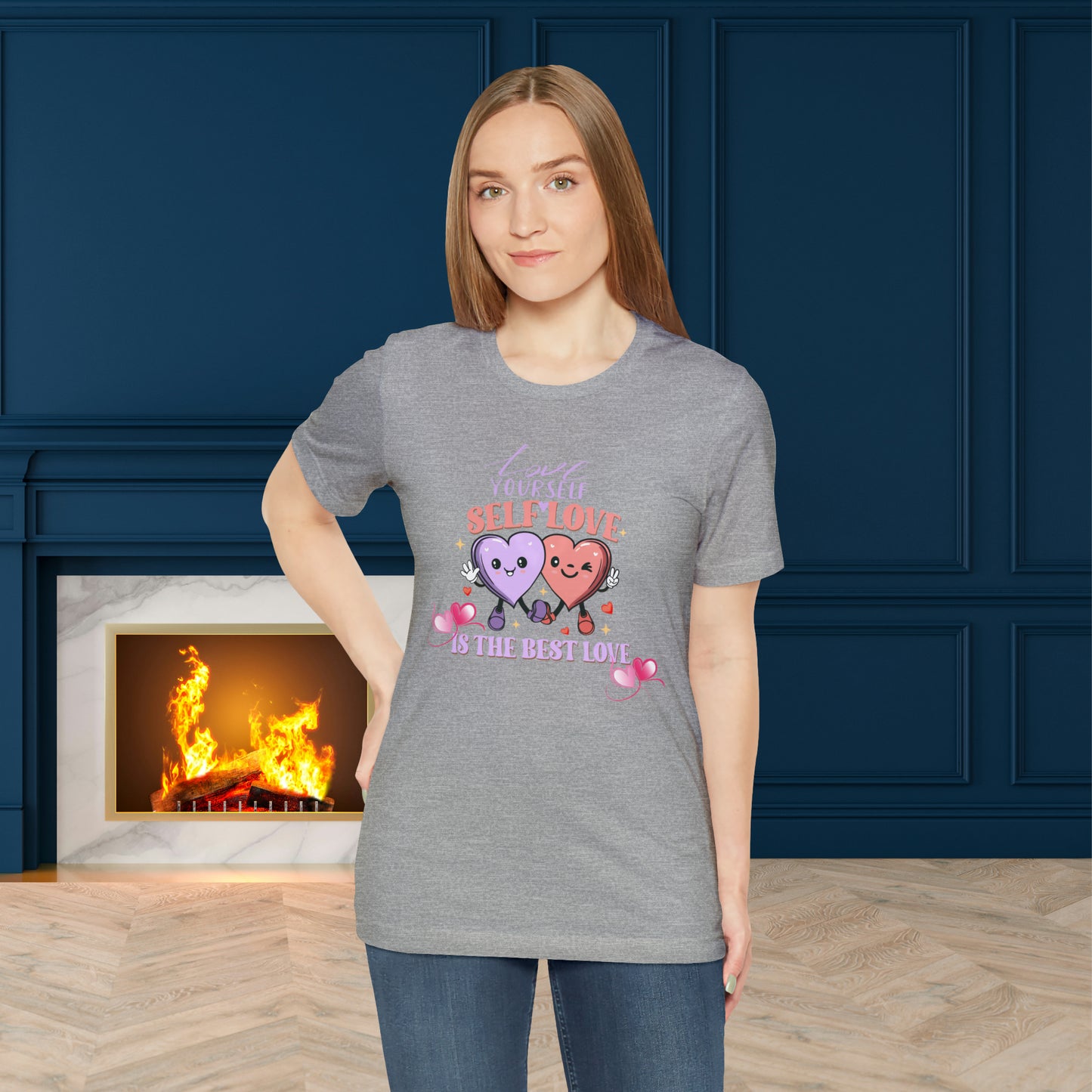Happy valentines day Unisex Jersey Short Sleeve Tee