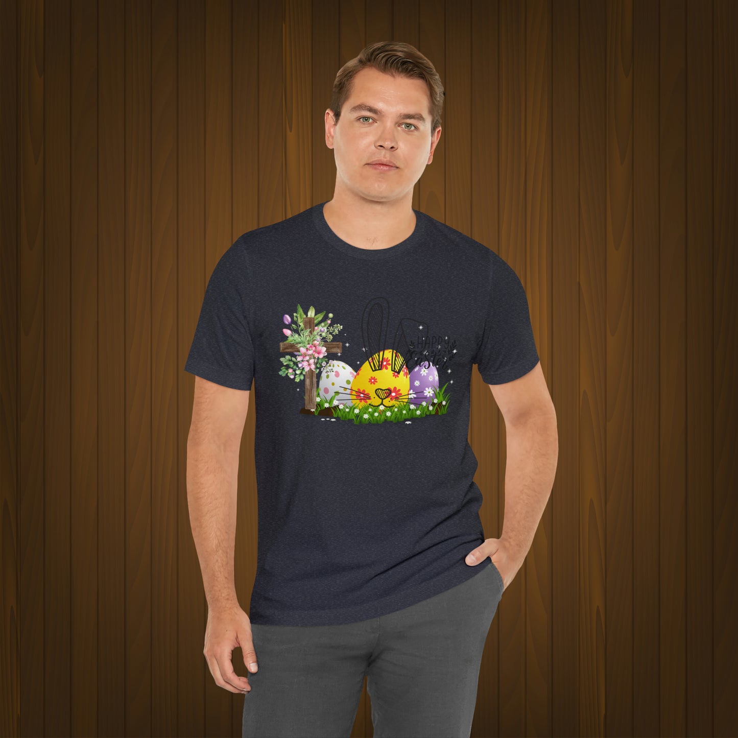 Happy Easter Unisex Jersey Short Sleeve Tee