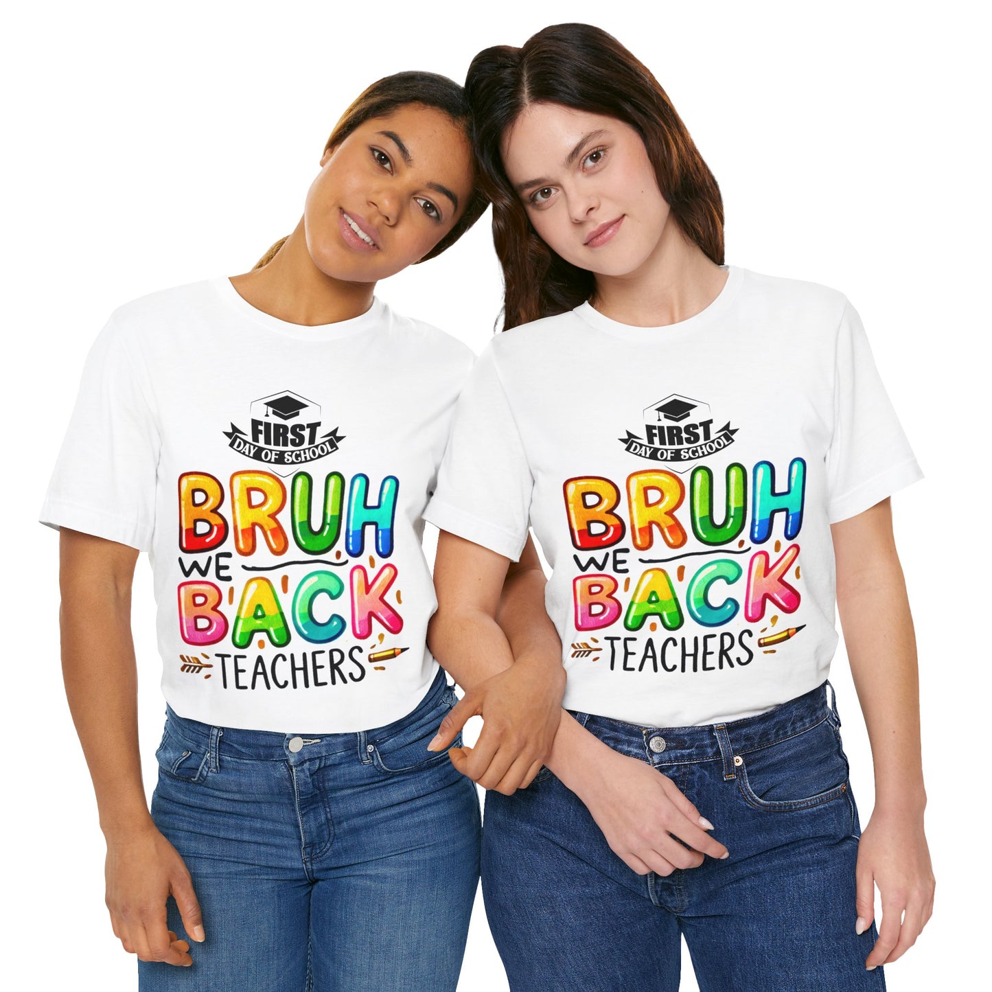 Bruh We Back Teacher T-Shirt, Looking Cool For BackTo School T-Shirt, Hello Teacher T-Shirt, Back To School T-Shirt, Teach Love Inspire Teacher Shirt, Teacher Back To school unisex jersey short sleeve.First Day Vibes T-Shirt.