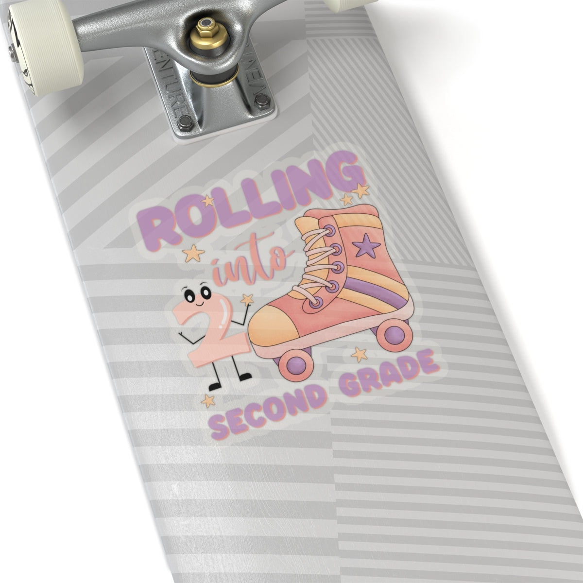 Rolling Into 2nd Grade Back To School Kiss-Cut Stickers, First Grade Squad Kiss-Cut Stickers, Gift for First graders, Ready for School, Back to Learning.