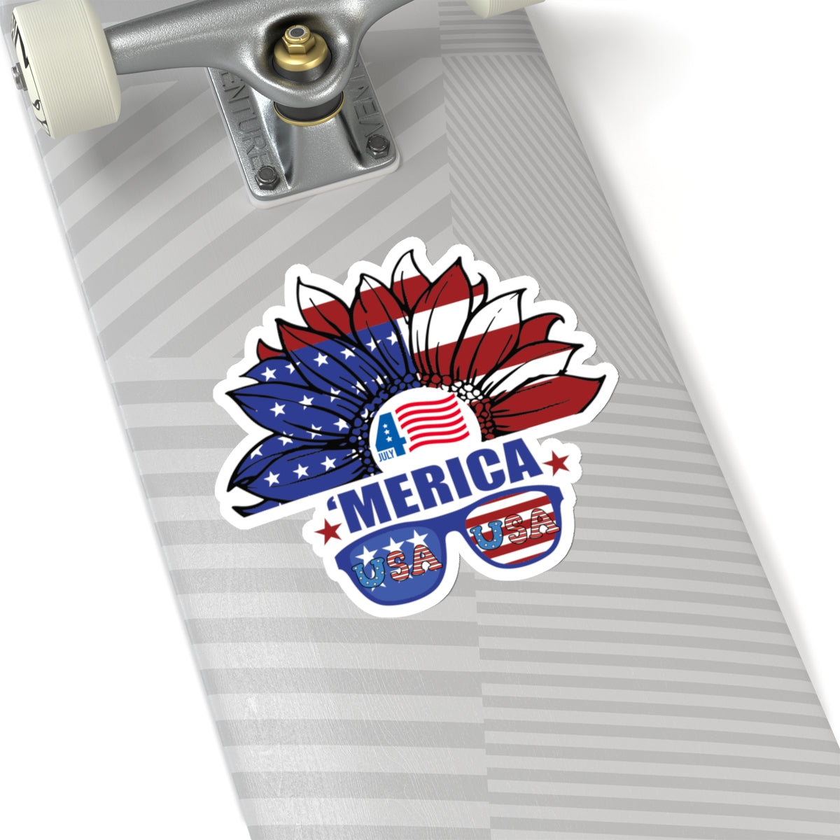 Happy 4th Of July Kiss-Cut Stickers, America, Flag, Peace Love America. Proud To Be An American, Red White Blue stickers.