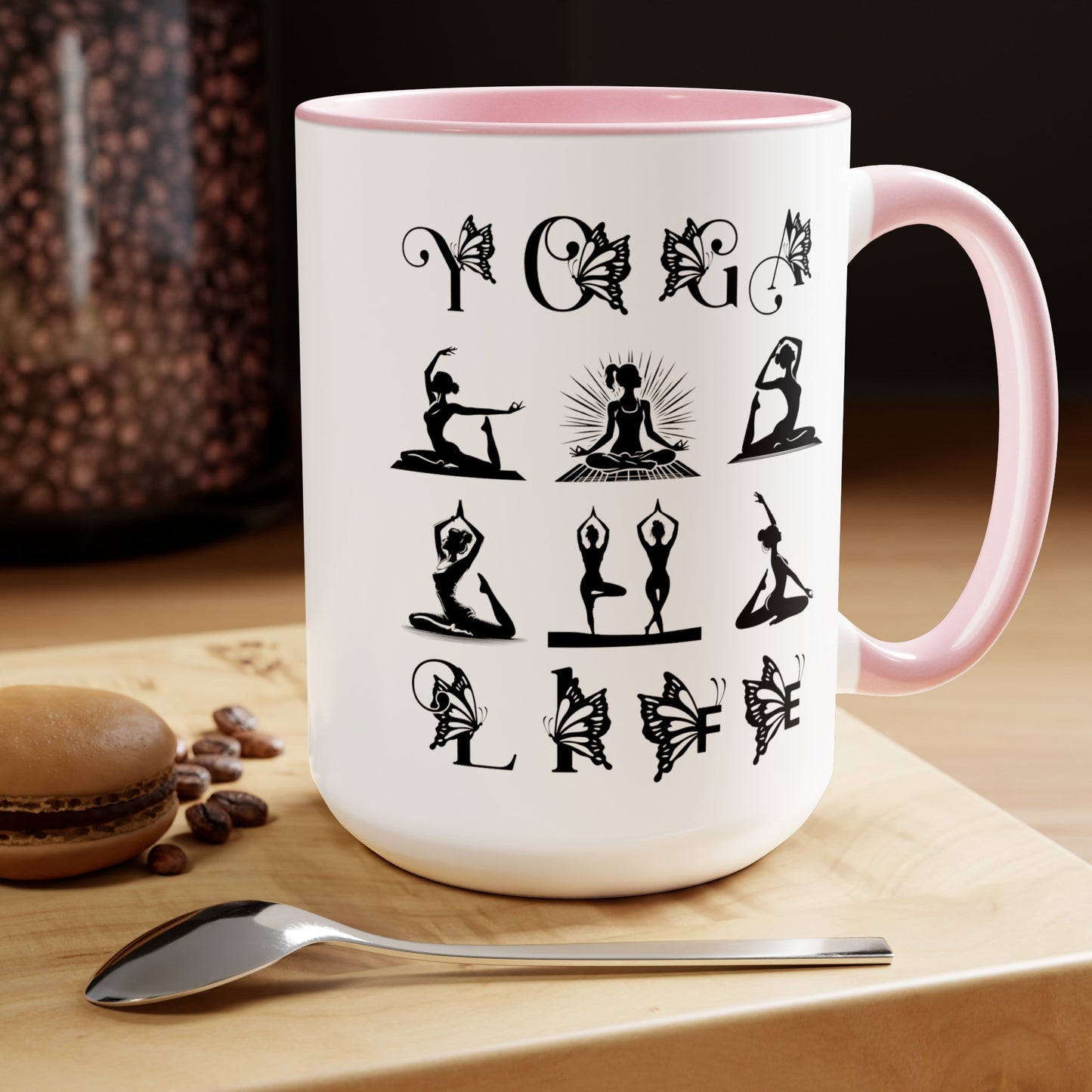 Yoga Life Coffee Mug, Cute Yoga Coffee Mug, Yoga lovers Coffee Mug, Yoga Instructor Gift, Gift For Yoga lover, Gift For Yogi.