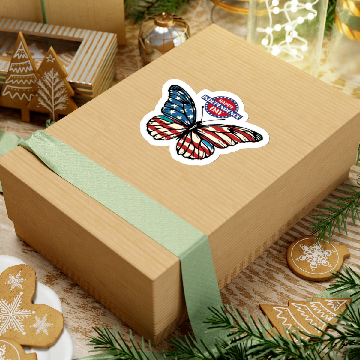 Happy 4th Of July Kiss-Cut Stickers, America, Flag, Peace Love America. Proud To Be An American, Red White Blue stickers. United Fourth of July Stickers.