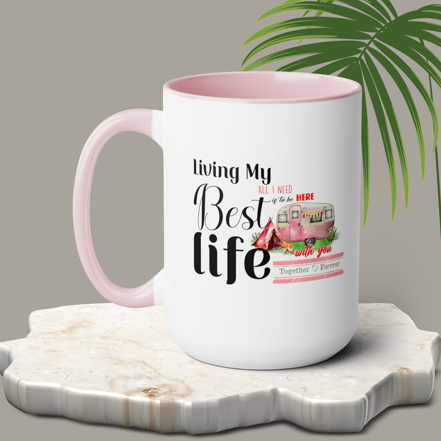 Happy valentines day Two-Tone Coffee Mugs, 15oz
