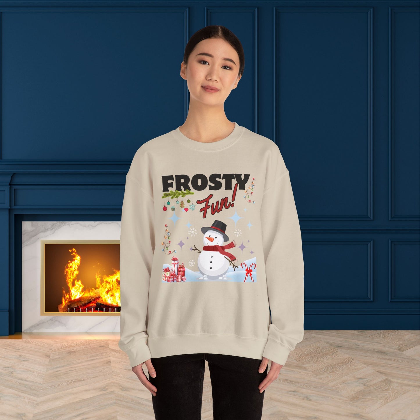Frosty Fun Christmas Sweatshirt - Unisex Heavy Blend, Merry Christmas, Festive, Christmas Gift, Crewneck, merry Christmas Sweatshirt, Christmas Sweatshirt Christmas Gift, Festive Sweatshirt.