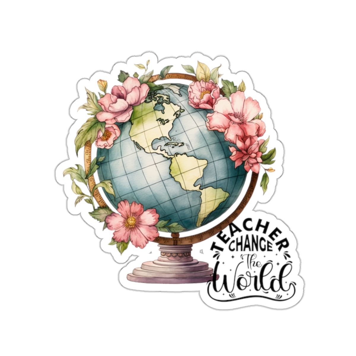 Teacher Change The World Back To School Kiss-Cut Stickers, First Grade Squad Kiss-Cut Stickers, Gift for First graders, Ready for School, Back to Learning.
