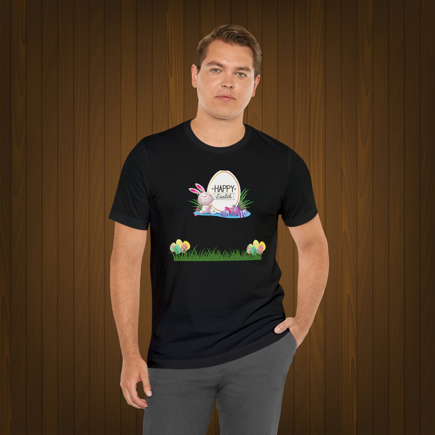 Happy Easter Unisex Jersey Short Sleeve Tee
