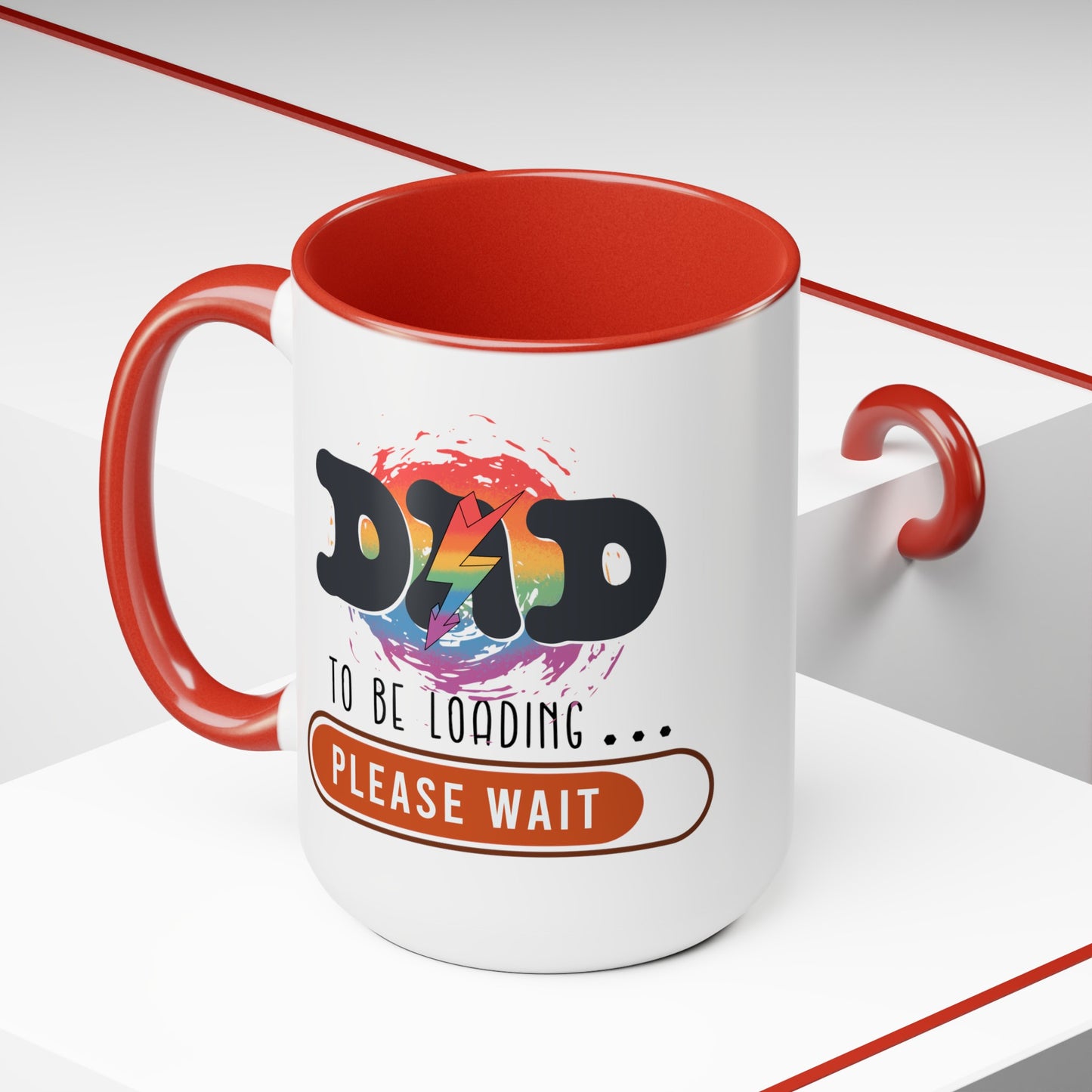 Happy father's dayTow-Tone Coffee Mug.15oz, Gift for Dad, Daddy's Coffee Mug
