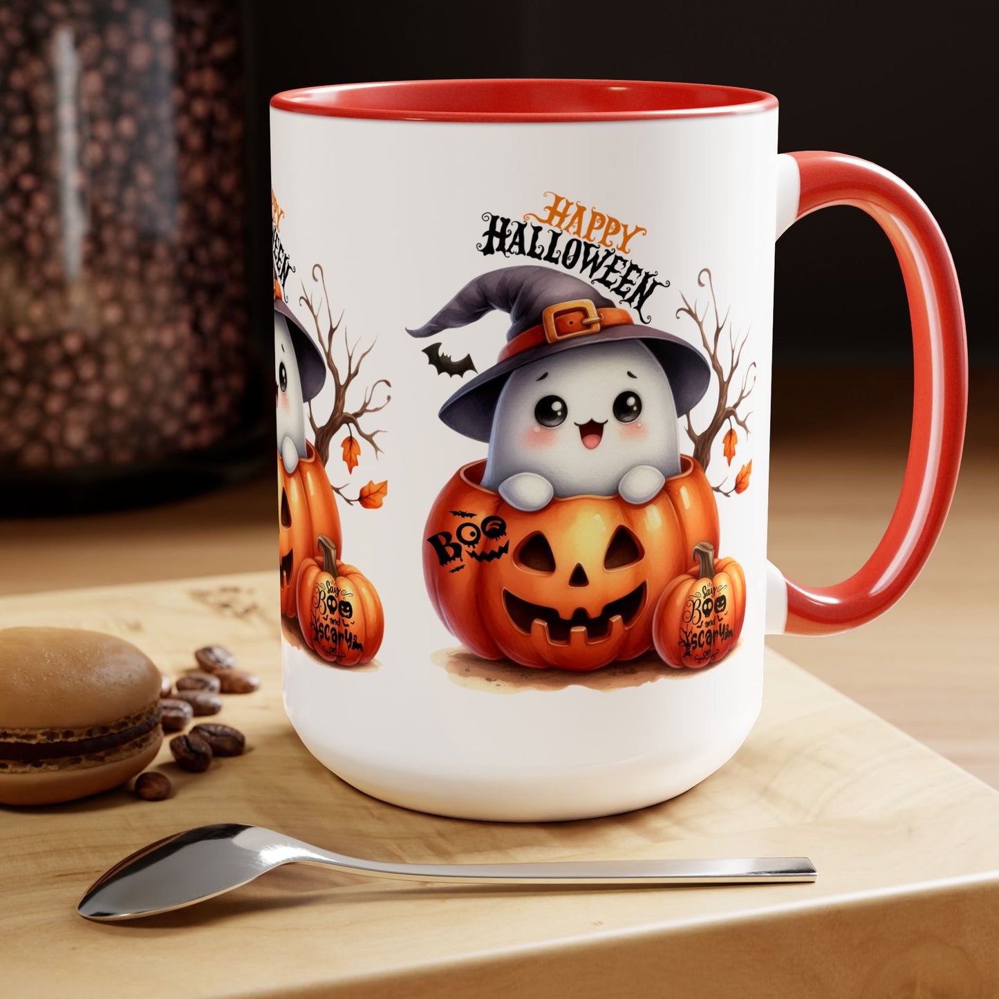 Happy Halloween Coffee Mug, Let's Go Halloween Coffee Mug, Trick or Treat Halloween Coffee Mug, Cute Skeleton Coffee Mug, Spooky Season Halloween Coffee Mug.