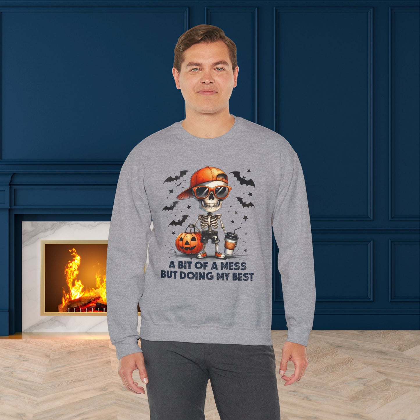 Halloween Sweatshirt, Happy Halloween Sweatshirt - Unisex Heavy Blend Crewneck, Halloween Sweatshirt, Cute Spooky Ghost sweatshirt.