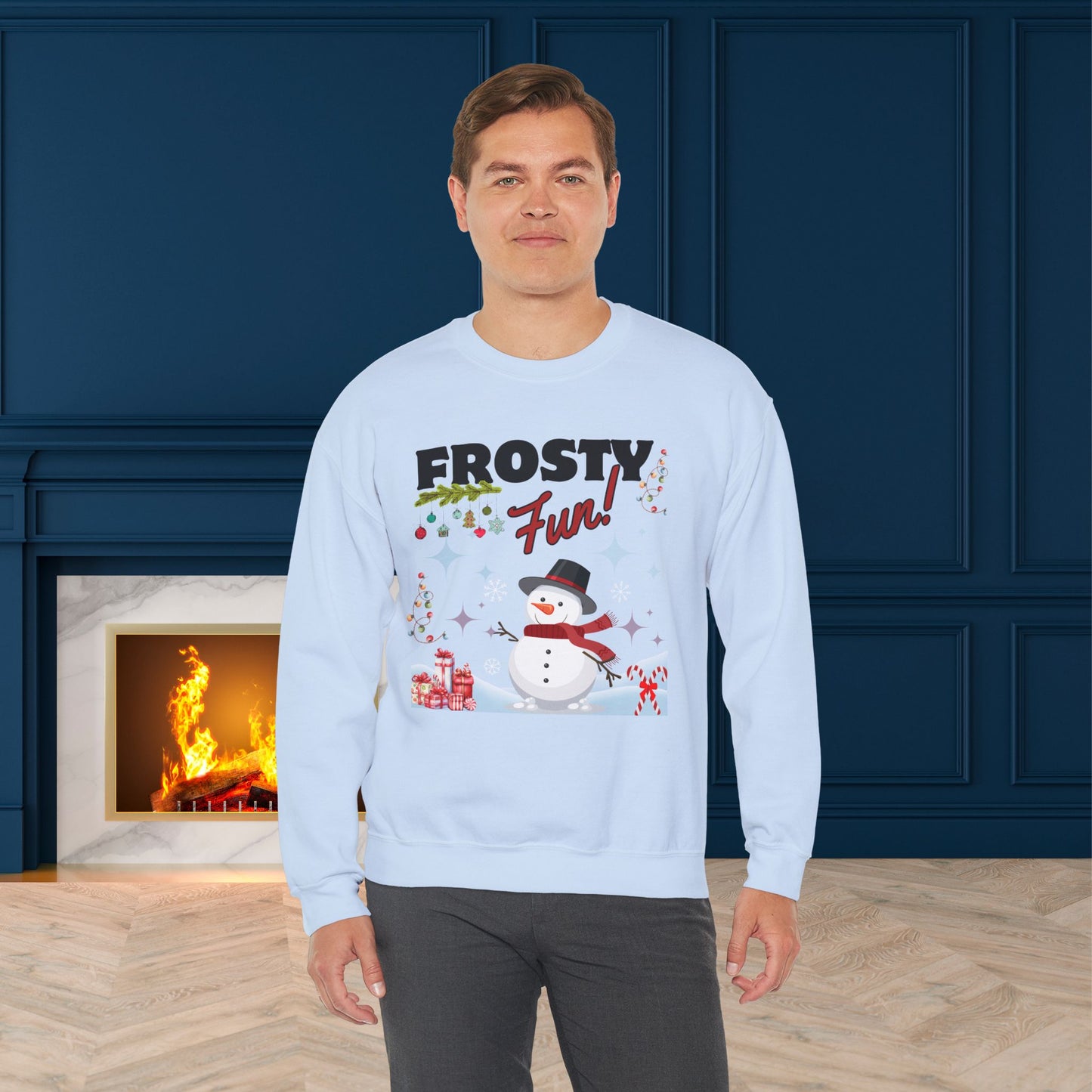 Frosty Fun Christmas Sweatshirt - Unisex Heavy Blend, Merry Christmas, Festive, Christmas Gift, Crewneck, merry Christmas Sweatshirt, Christmas Sweatshirt Christmas Gift, Festive Sweatshirt.