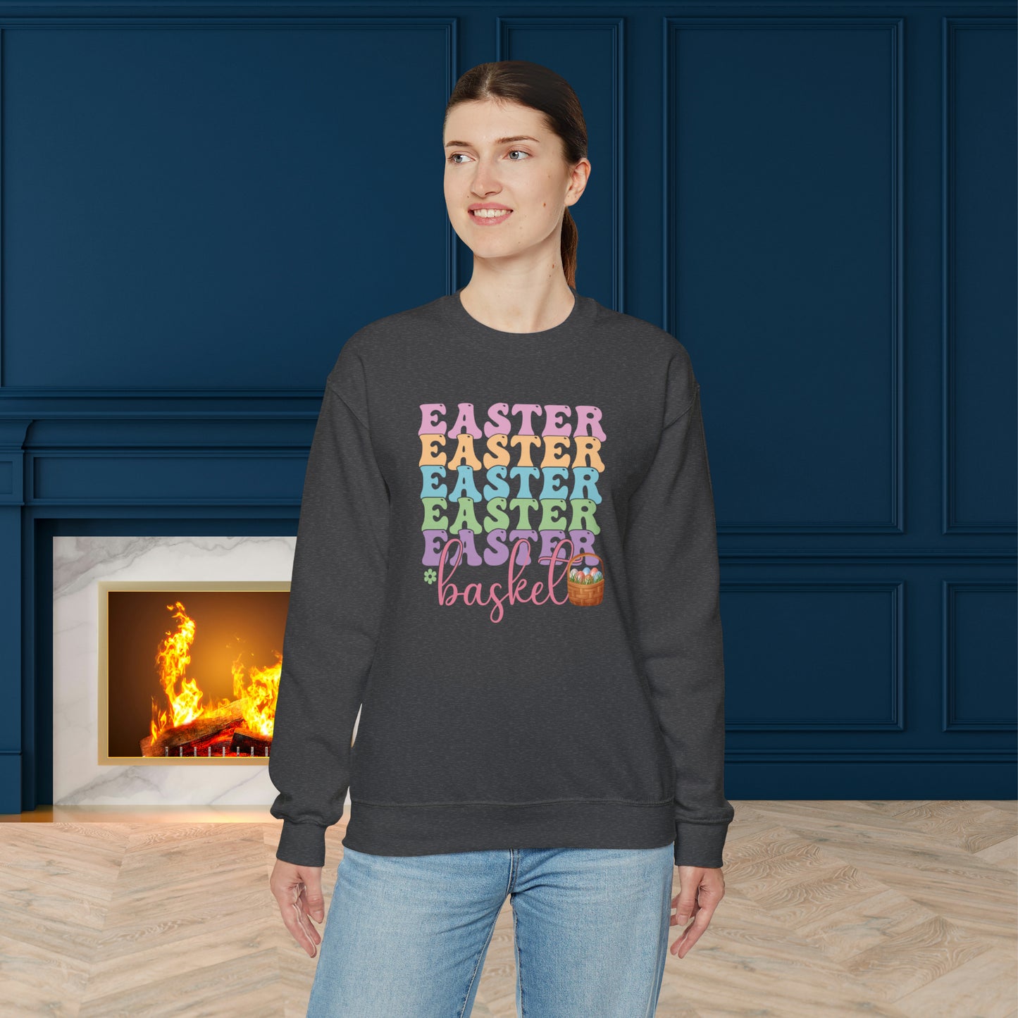 Easter Basket Unisex Crewneck Sweatshirt