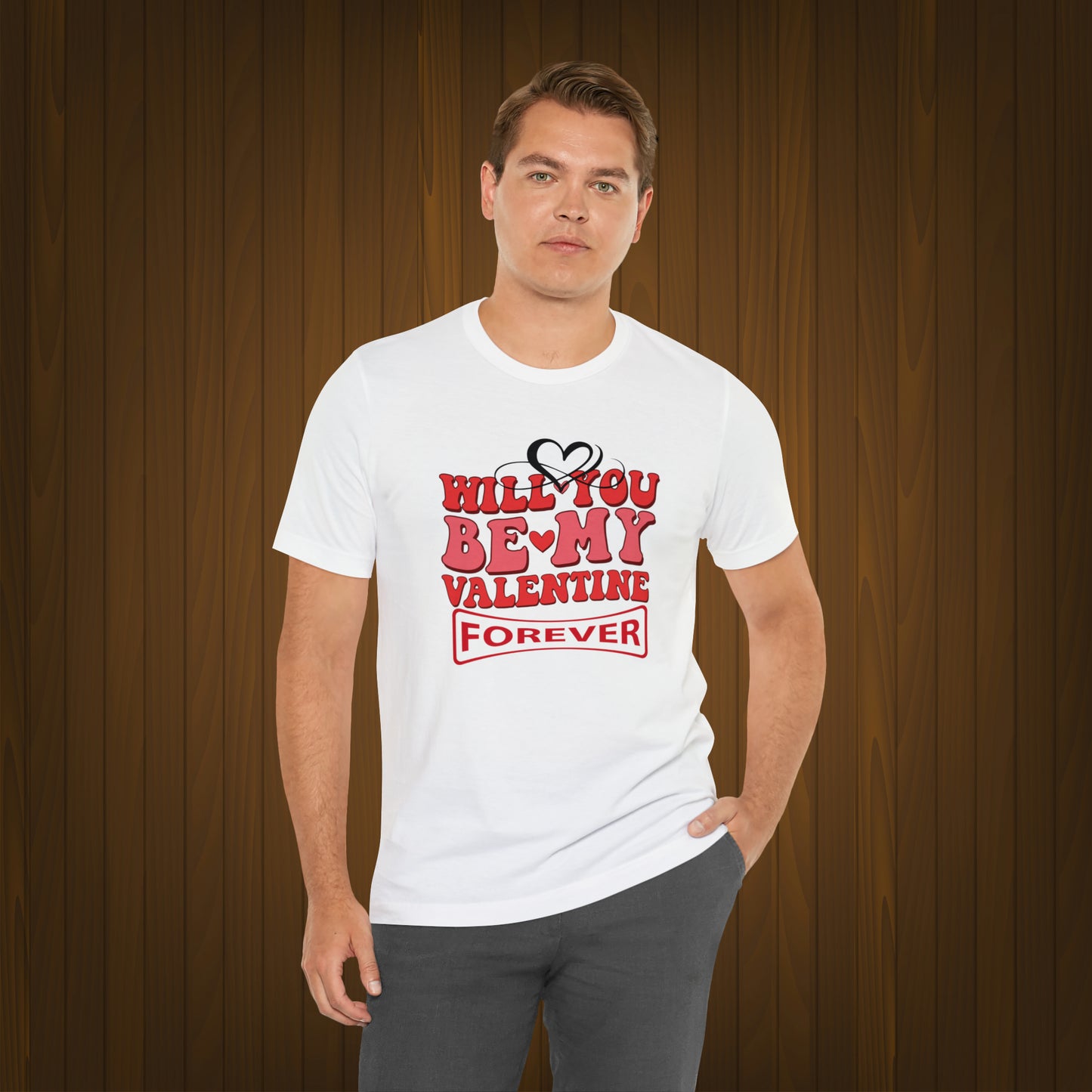 Happy valentines day Unisex Jersey Short Sleeve Tee