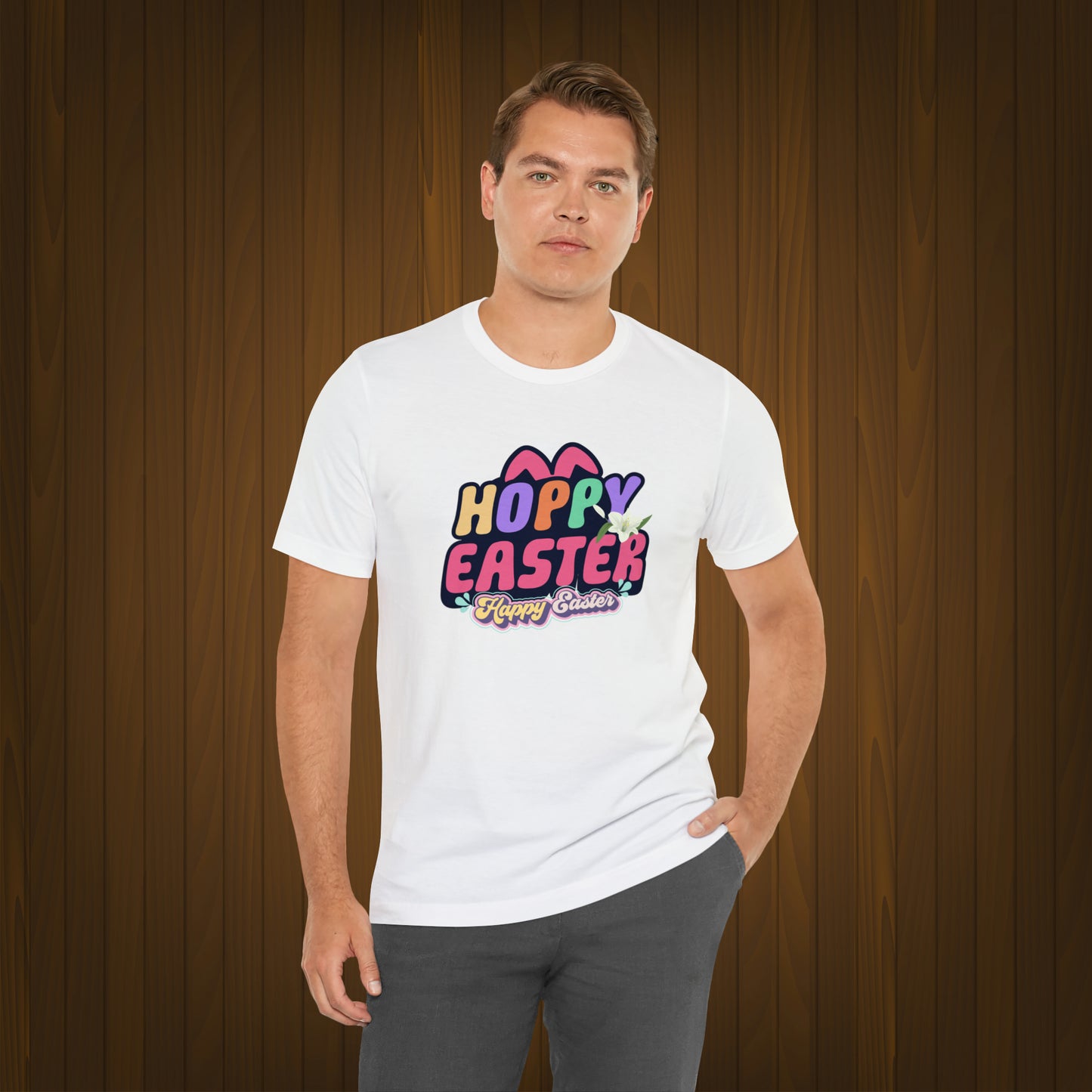 Happy Easter Unisex Jersey Short Sleeve Tee