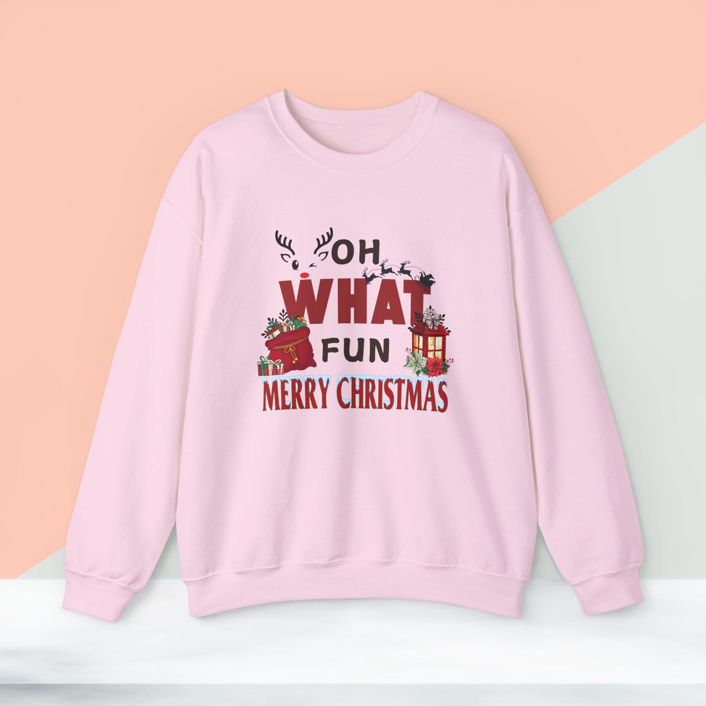 Oh What fun Christmas Sweatshirt - Unisex Heavy Blend, Merry Christmas, Festive, Christmas Gift, Crewneck, merry Christmas Sweatshirt, Christmas Sweatshirt Christmas Gift, Festive Sweatshirt.