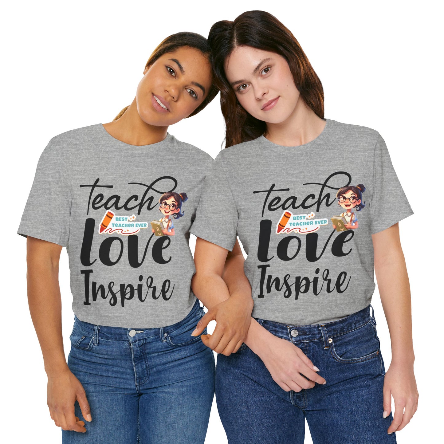 Teach Love Inspire T-shirt, Hello Teacher T-Shirt, Back To School T-Shirt, Teach Love Inspire Teacher Shirt, Teacher Back To school unisex jersey short sleeve.First Day Vibes T-Shirt.