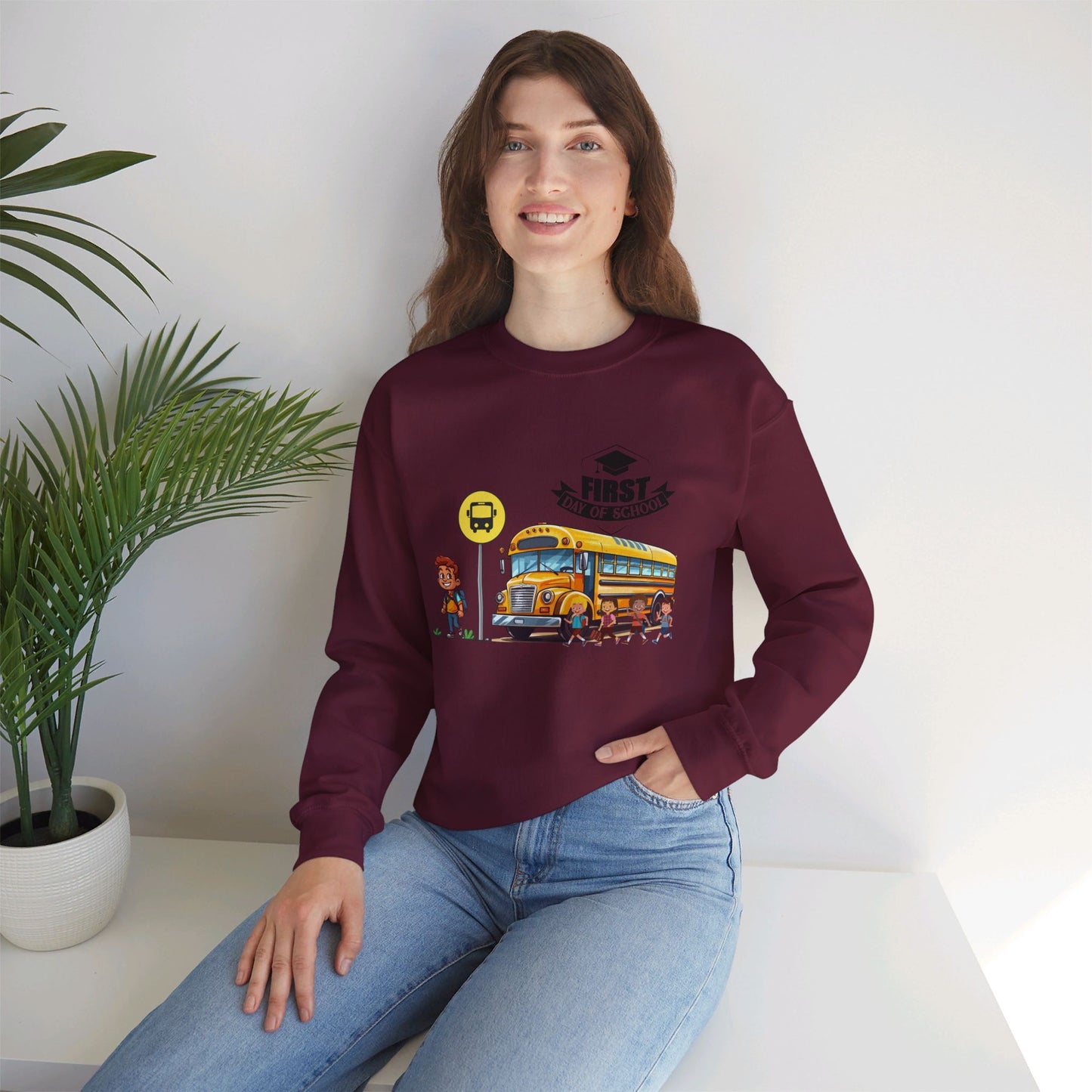 Back To school unisex heavy blend crewneck sweatshirt, We Love Teachers Sweatshirt,Teacher Back To school Sweatshirt. First Day Vibes Sweatshirt.