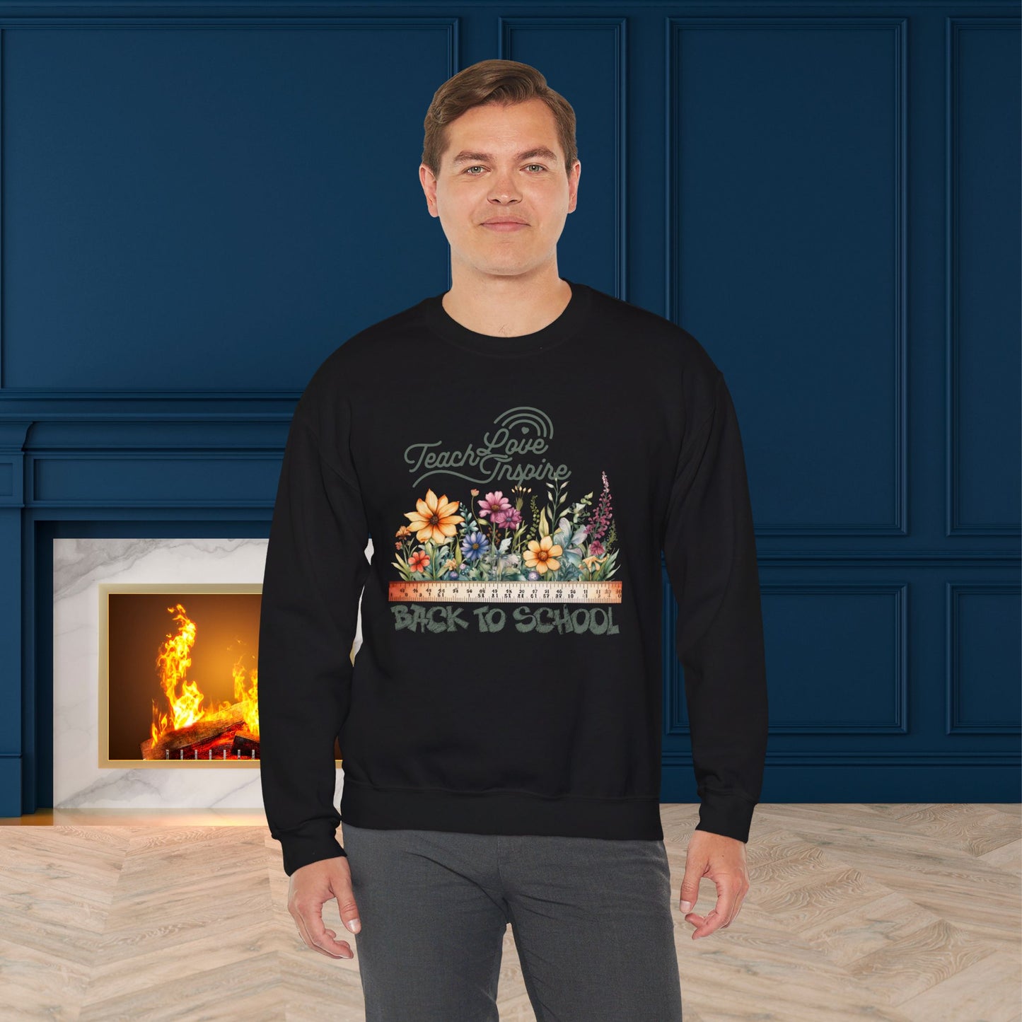 Back To school unisex heavy blend crewneck sweatshirt, We Love Teachers Sweatshirt,Teacher Back To school Sweatshirt. First Day Vibes Sweatshirt.