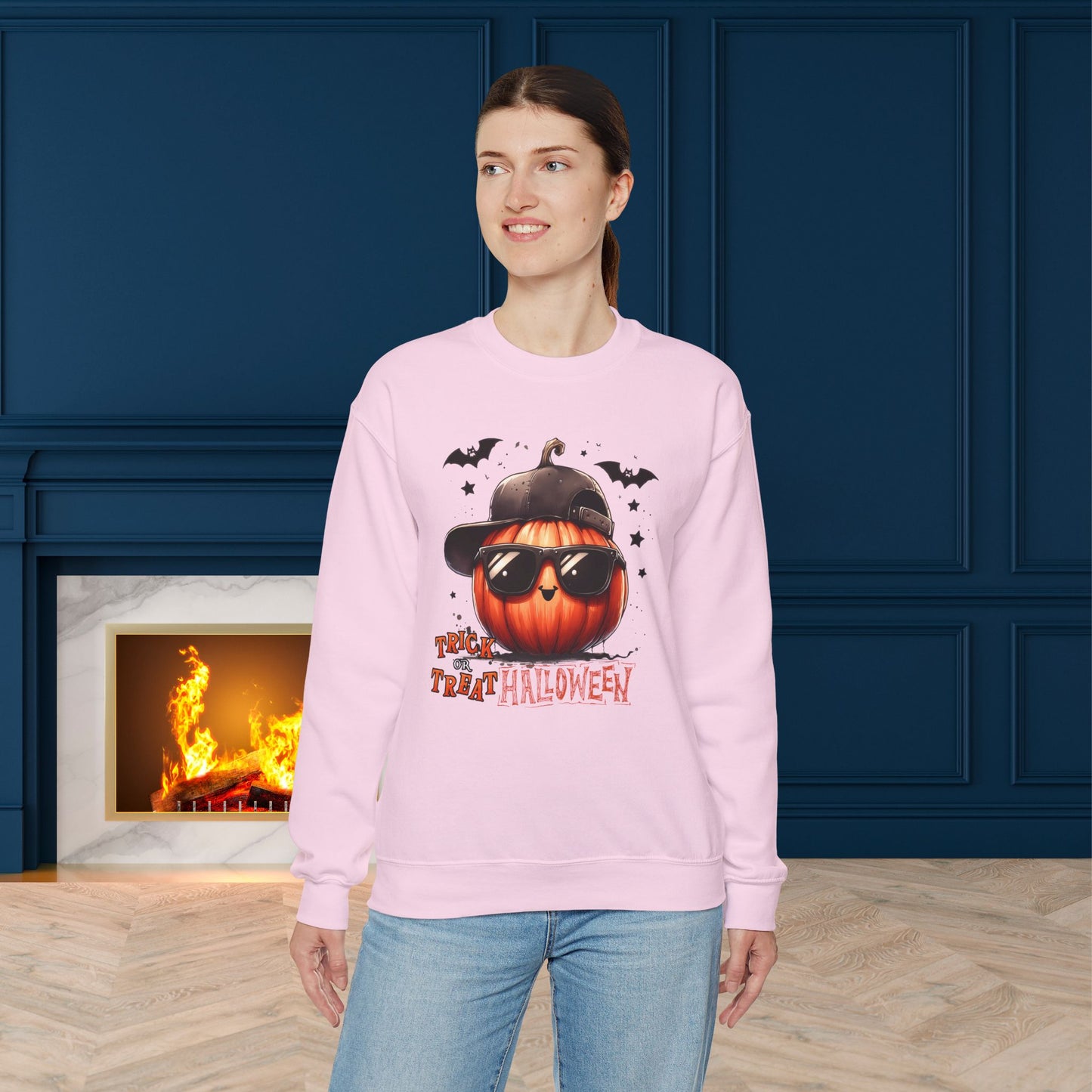 Happy Halloween Sweatshirt, Happy Halloween Sweatshirt - Unisex Heavy Blend Crewneck, Halloween Sweatshirt, Cute Spooky Ghost sweatshirt.