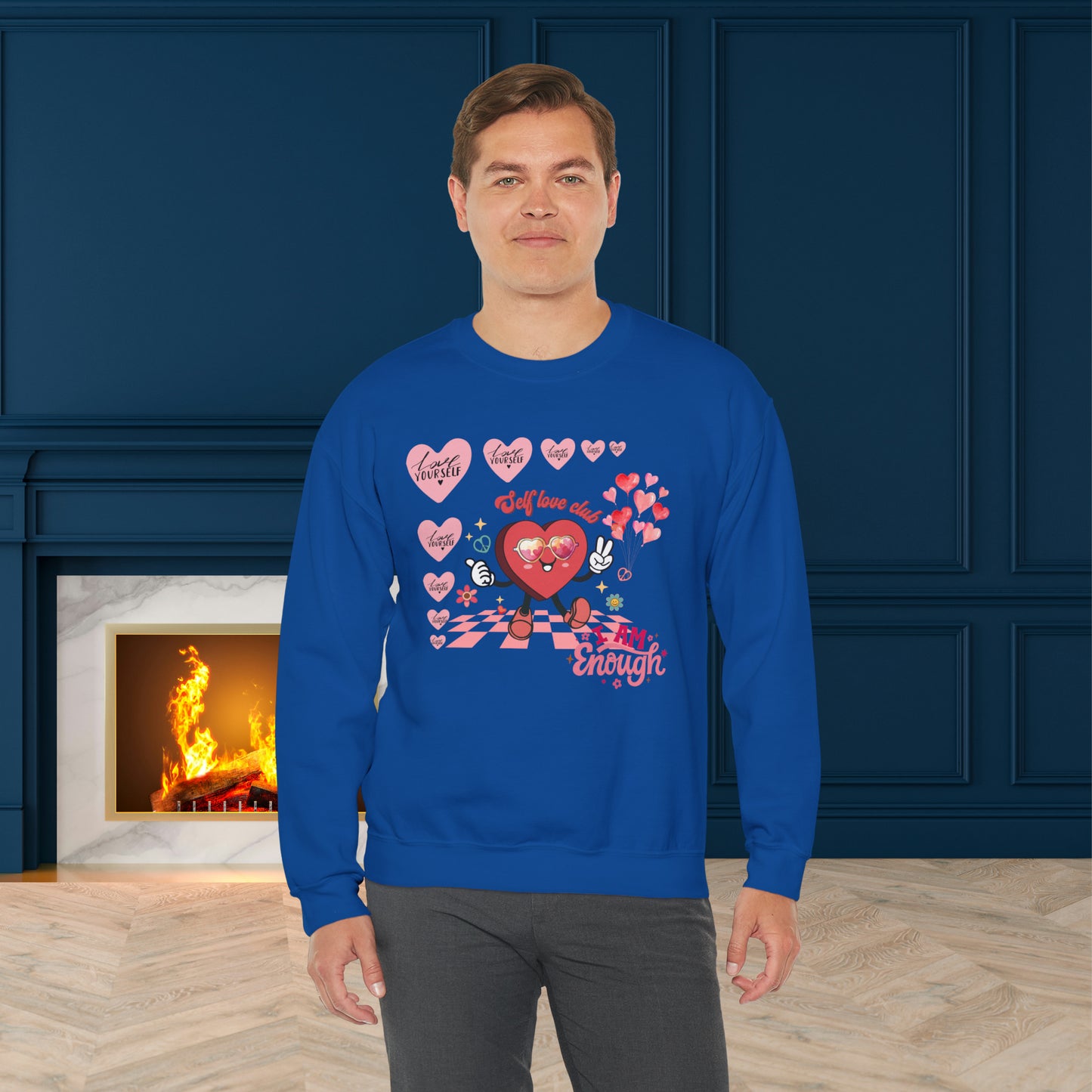 Happy valentines day Unisex Heavy Blend™ Crewneck Sweatshirt