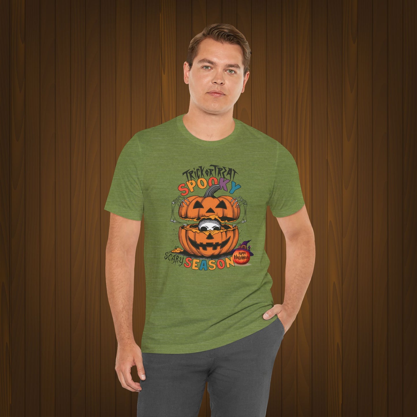 Spooky Scary Season T-shirt, Happy Halloween Skeleton T-shirt, Happy Halloween T-shirt, Trick Or Treat T-shirt, Halloween T-shirt, Cool Halloween T-shirt, Spooky T-shirt,