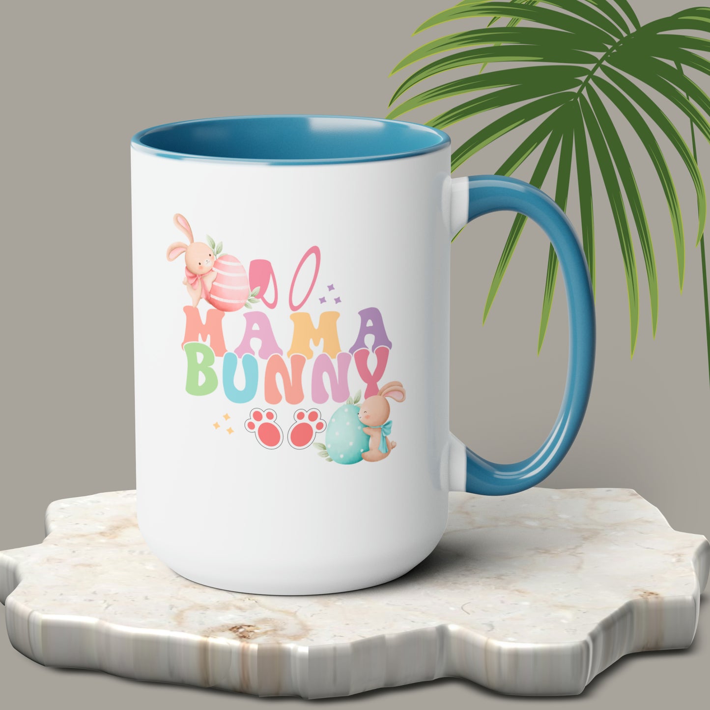 Happy Easter Two-Tone Coffee Mugs, 15oz