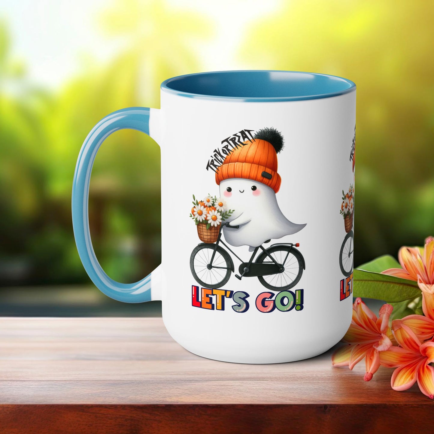 Happy Halloween Coffee Mug, Let's Go Halloween Coffee Mug, Trick or Treat Halloween Coffee Mug, Cute Ghost Coffee Mug, Spooky Season Halloween Coffee Mug.