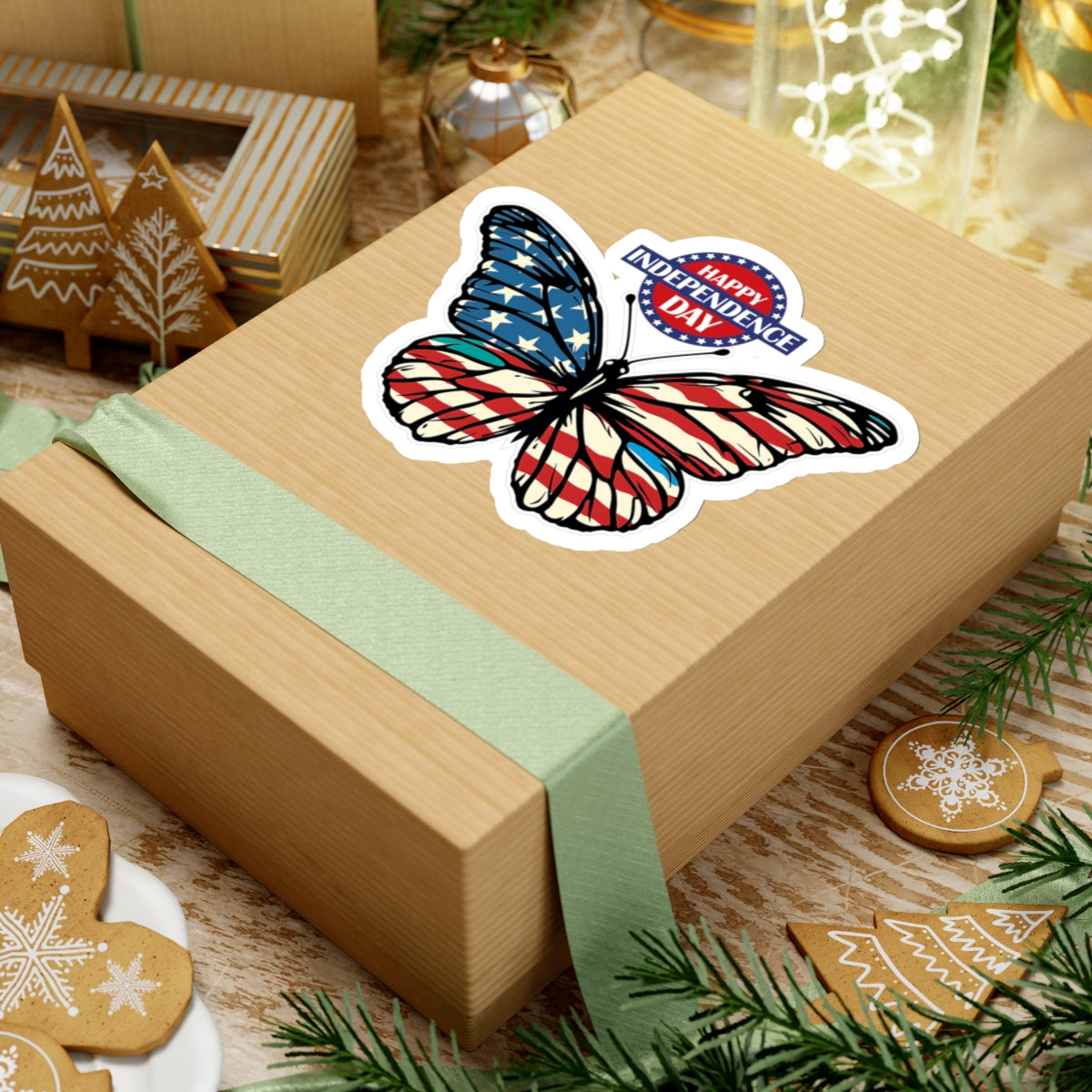 Happy 4th Of July Kiss-Cut Stickers, America, Flag, Peace Love America. Proud To Be An American, Red White Blue stickers. United Fourth of July Stickers.