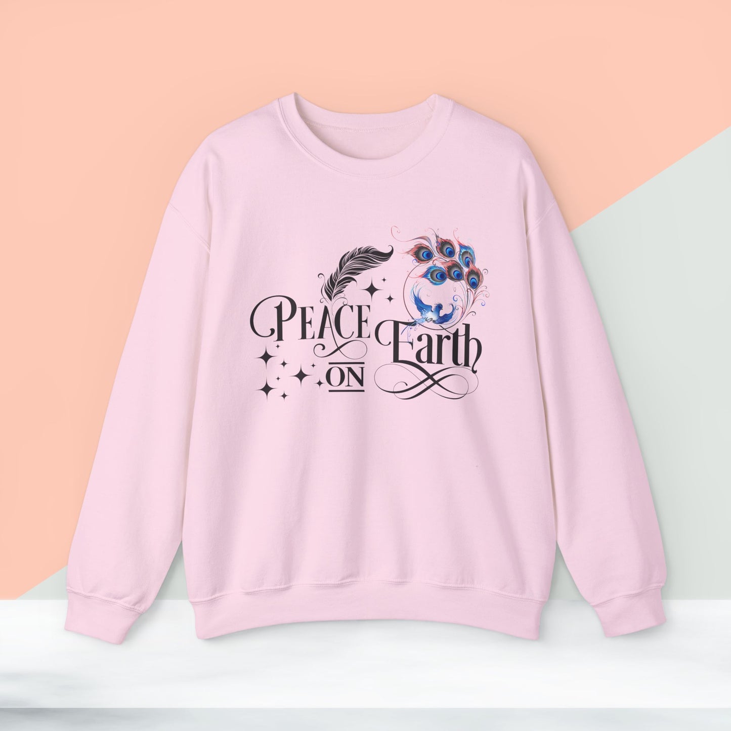 Peace On Earth Christmas Sweatshirt - Unisex Heavy Blend, Merry Christmas, Festive, Christmas Gift, Crewneck, merry Christmas Sweatshirt, Christmas Sweatshirt Christmas Gift, Festive Sweatshirt.