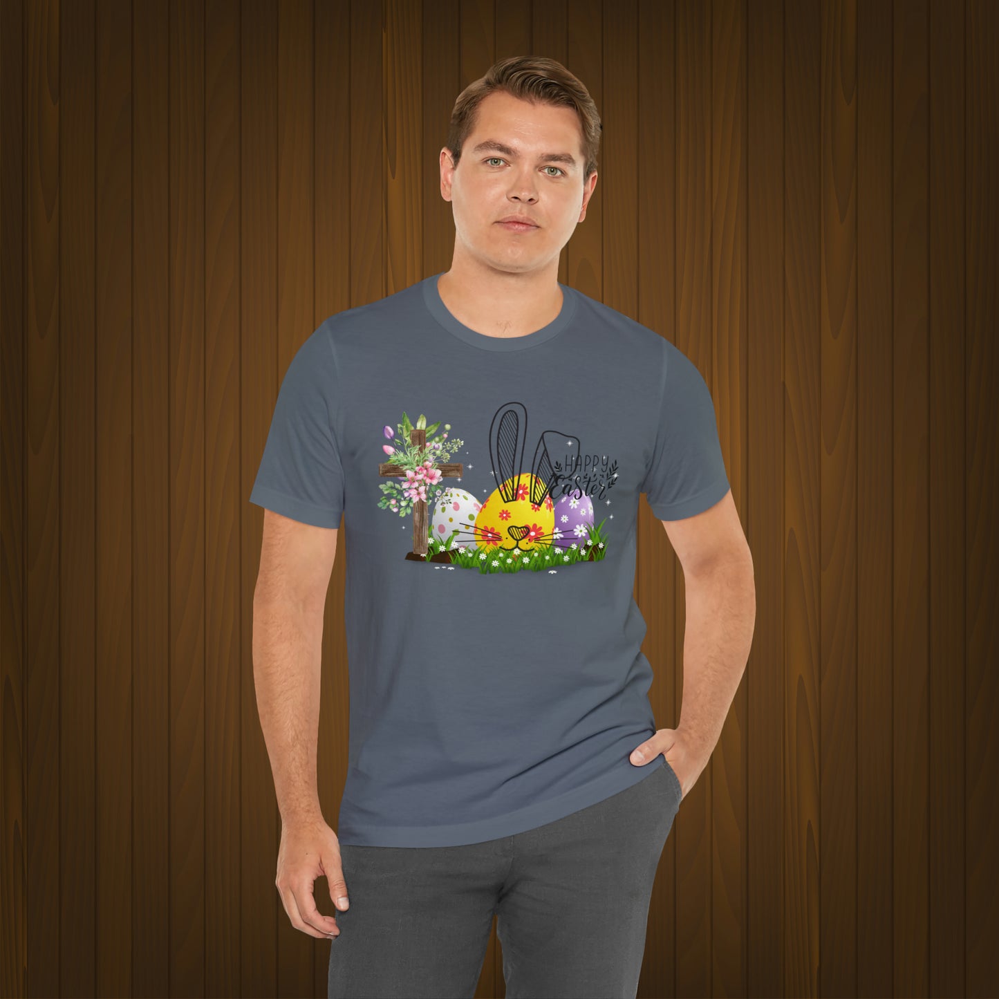 Happy Easter Unisex Jersey Short Sleeve Tee