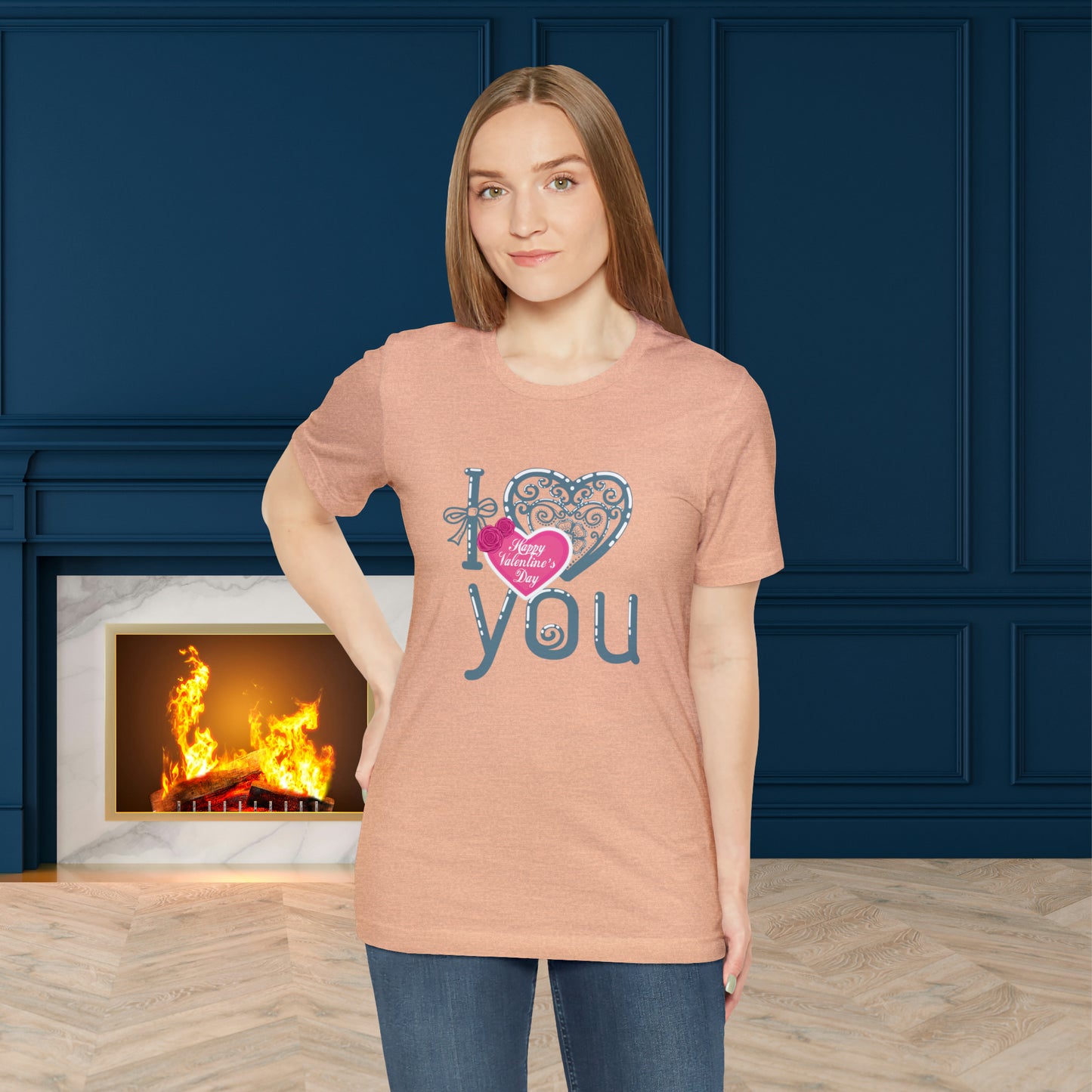 Happy valentines day Unisex Jersey Short Sleeve Tee