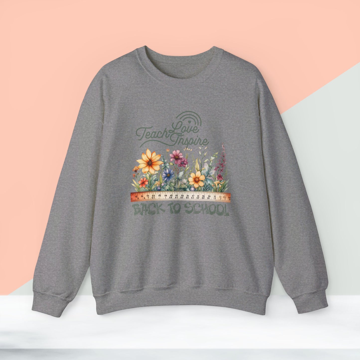 Back To school unisex heavy blend crewneck sweatshirt, We Love Teachers Sweatshirt,Teacher Back To school Sweatshirt. First Day Vibes Sweatshirt.