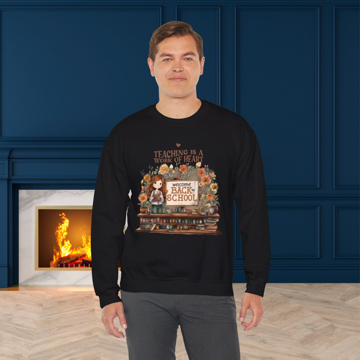 We Love Teachers Sweatshirt, Back To school unisex heavy blend crewneck sweatshirt, Teacher Back To school Sweatshirt. First Day Vibes Sweatshirt.