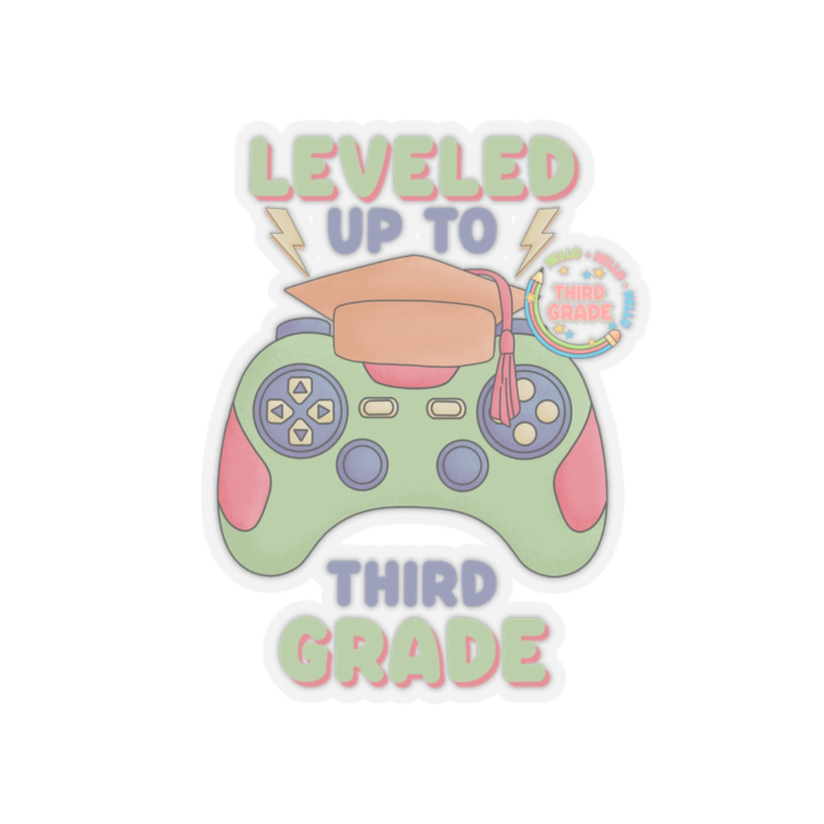 Back To School Kiss-Cut Stickers, First Grade Squad Kiss-Cut Stickers, Gift for First graders, Ready for School, Back to Learning.
