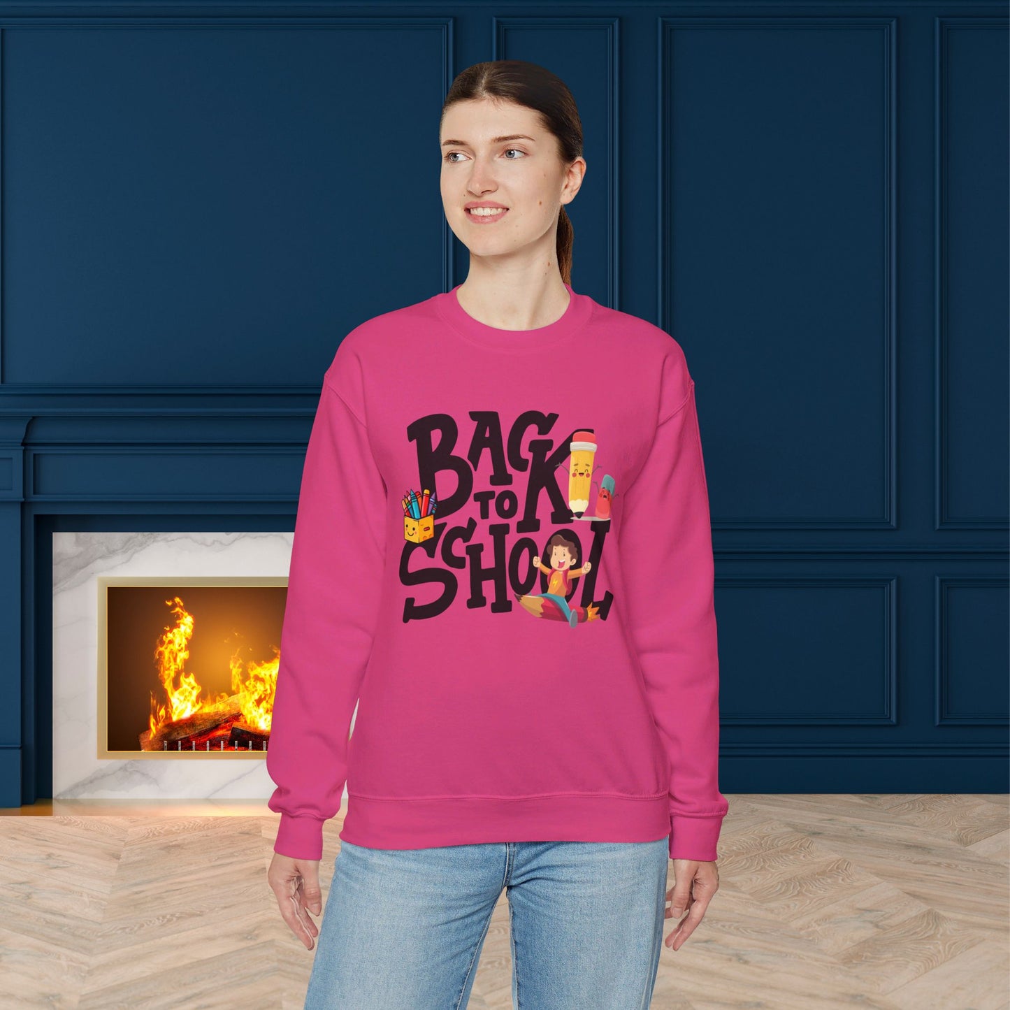 Back To school unisex heavy blend crewneck sweatshirt, We Love Teachers Sweatshirt,Teacher Back To school Sweatshirt. First Day Vibes Sweatshirt.