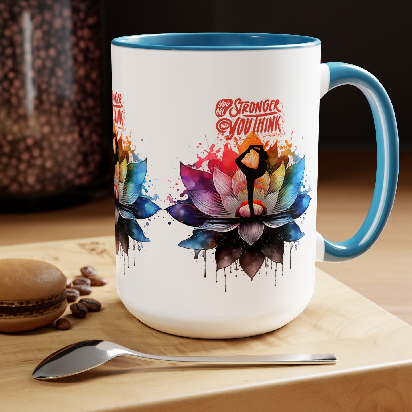 You Are stronger Then You Think Yoga Coffee Mug, Cute Yoga Coffee Mug, Yoga lovers Coffee Mug, Yoga Instructor Gift, Gift For Yoga lover, Gift For Yogi.