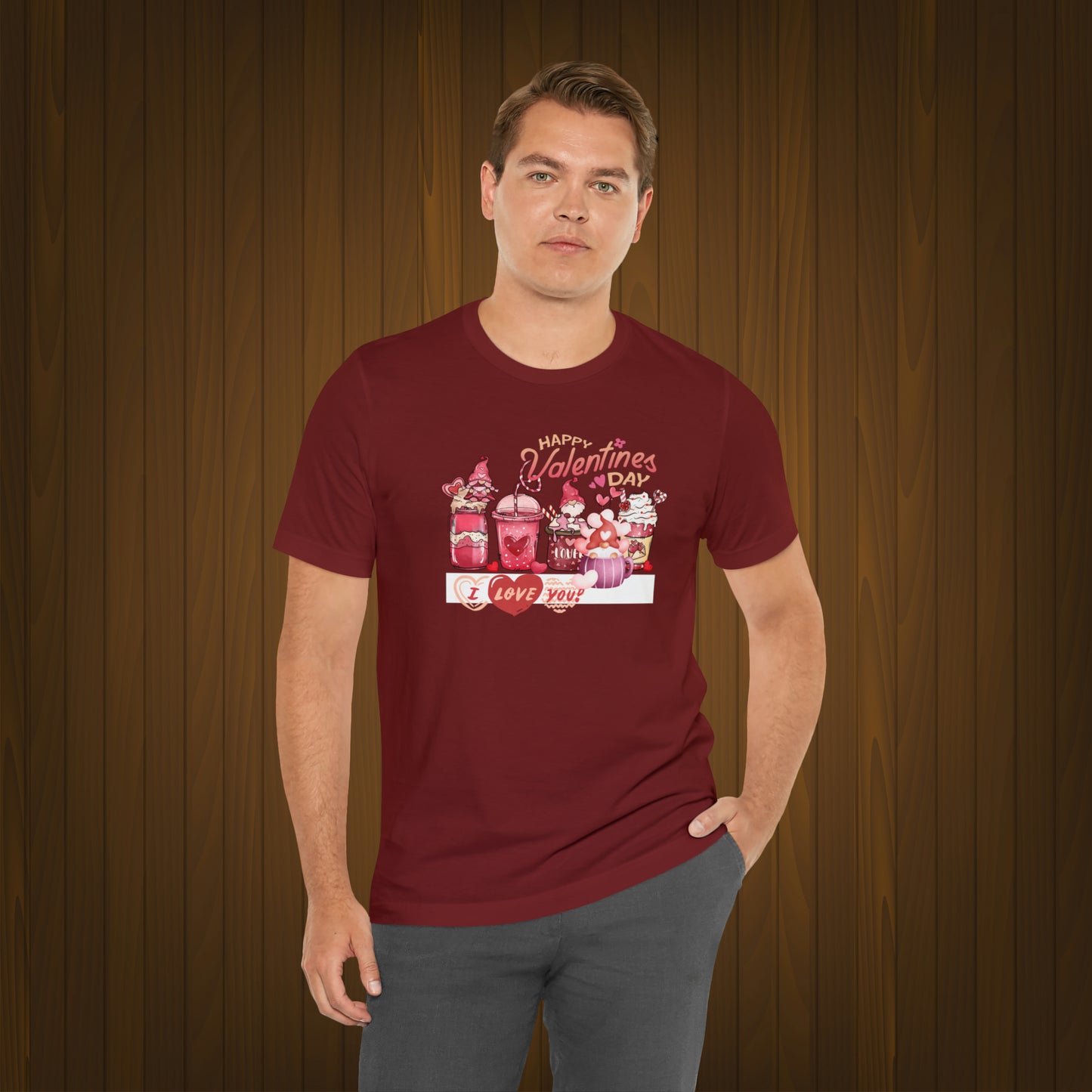Happy valentines day Unisex Jersey Short Sleeve Tee